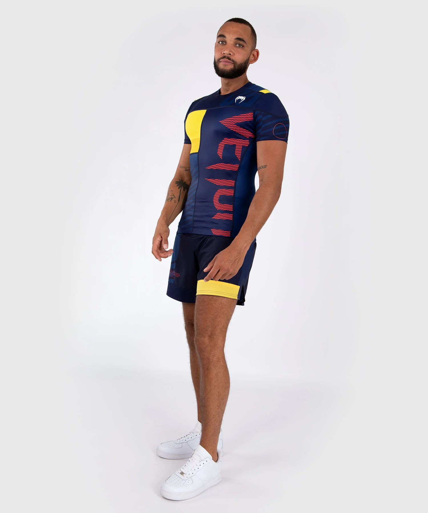 T-shirt de Compression à Manches Courtes Venum Sport 05 - Bleu/Jaune - Image 8