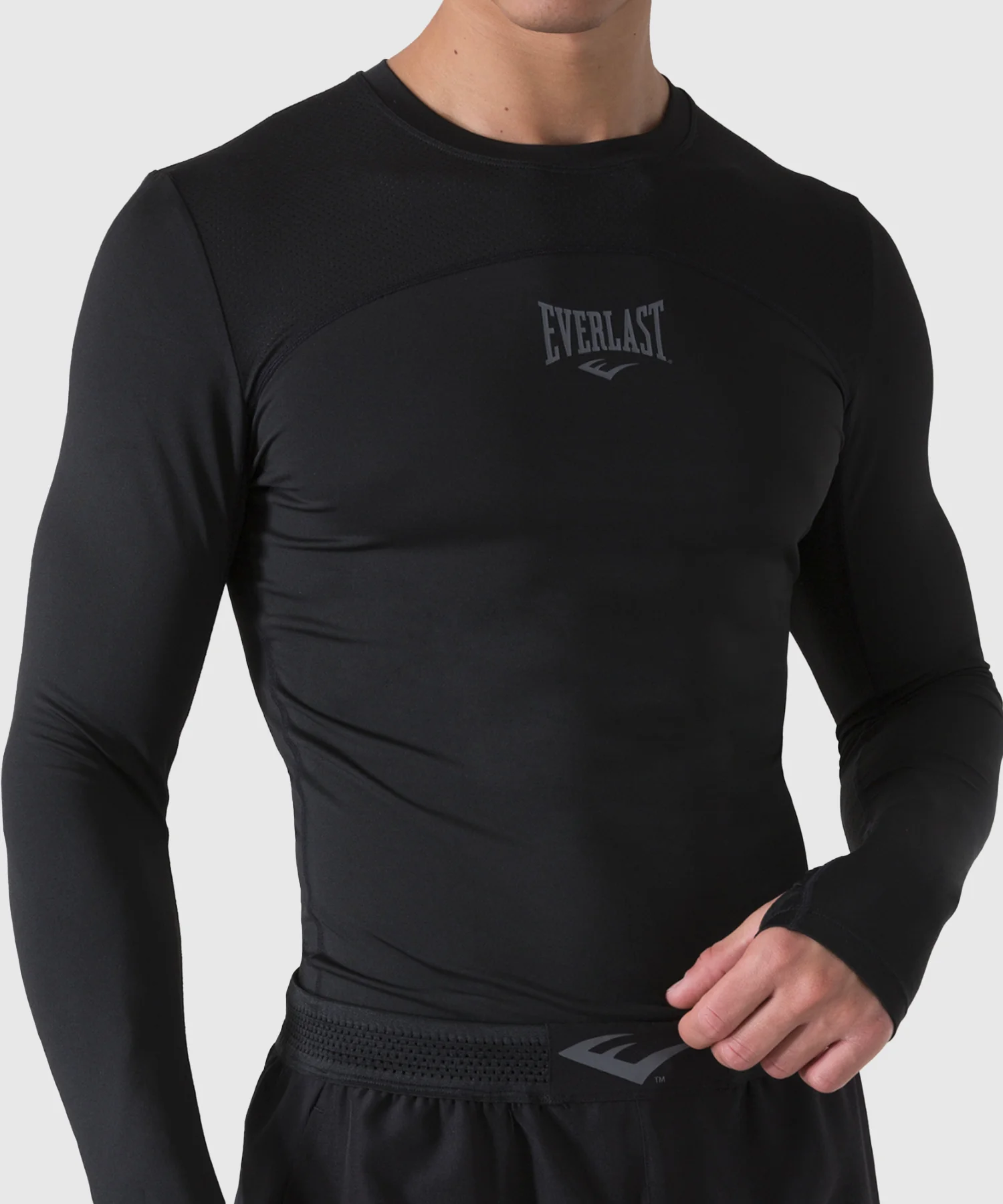 T-shirt de Compression Manches Longues Everlast -Noir - Image 2