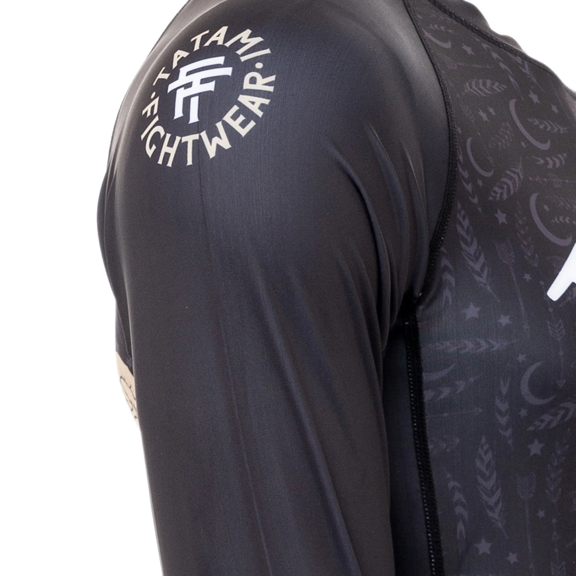 T-Shirt de Compression Recyclé Eco Tech Tatami Fightwear Totem - Manches Longues - Noir/Blanc - Image 5