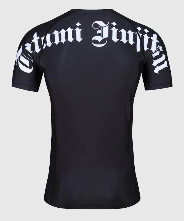 T-Shirt De Compression Tatami Fightwear Gothic Manches Courtes - Noir - Image 3
