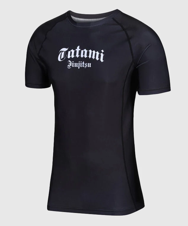 T-Shirt De Compression Tatami Fightwear Gothic Manches Courtes - Noir - Image 4