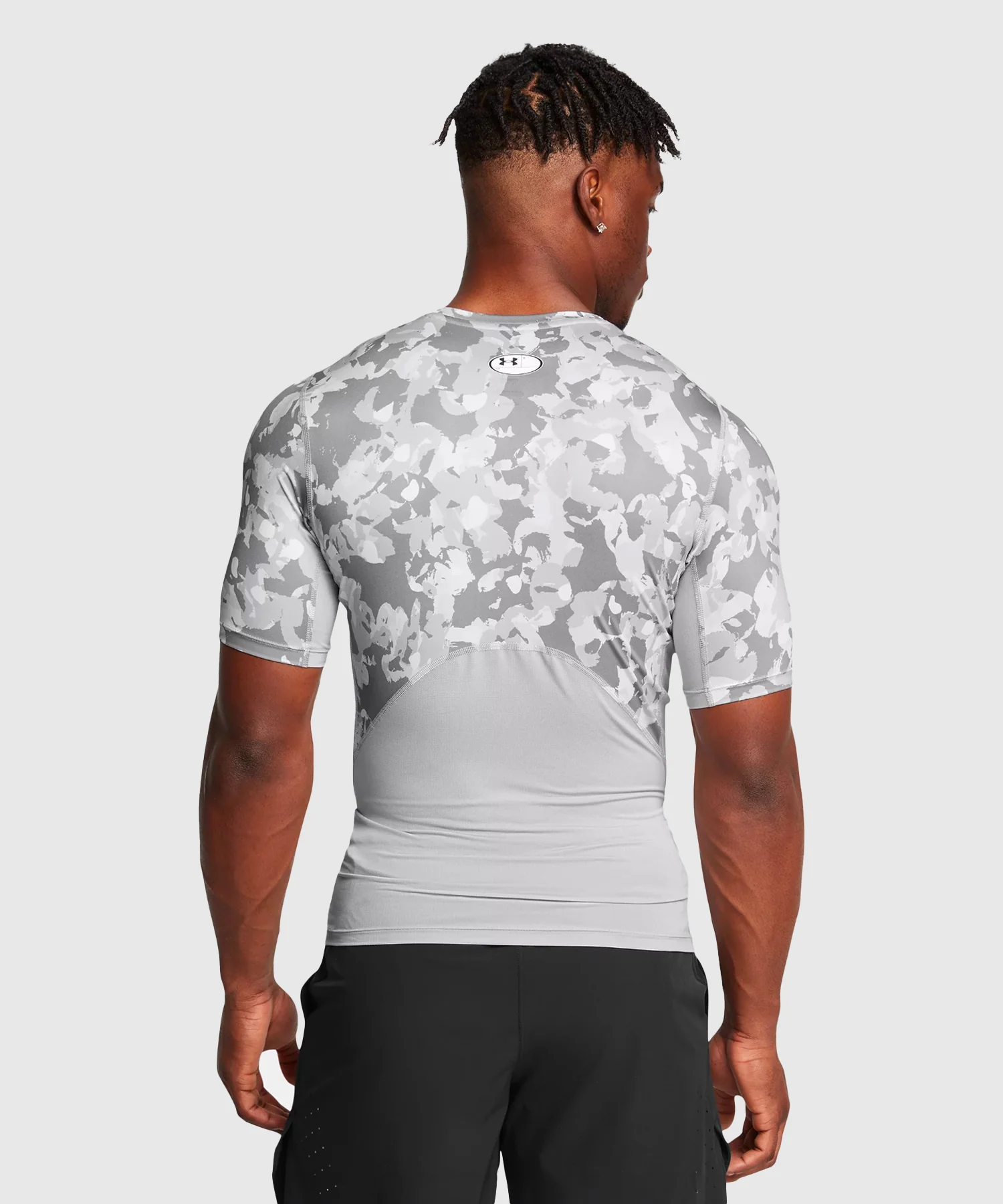 T-Shirt De Compression Under Armour Heatgear Armour - Gris/Blanc - Image 2