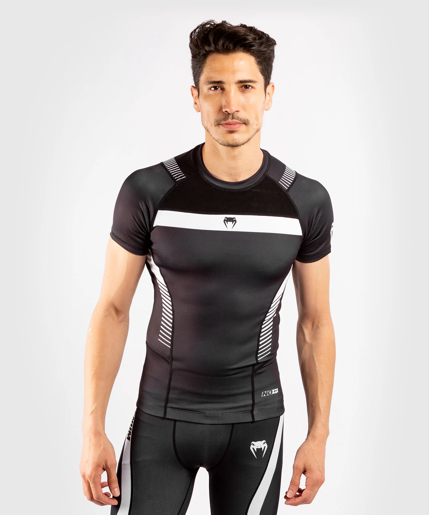 T-shirt de Compression Venum NoGi 3.0 - Manches Courtes - Noir/Blanc