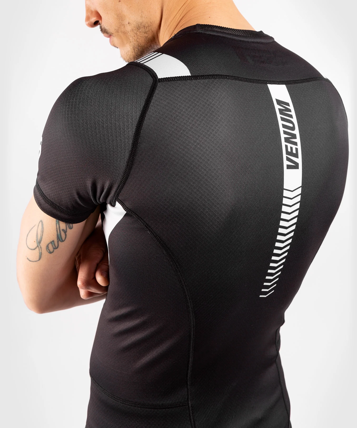 T-shirt de Compression Venum NoGi 3.0 - Manches Courtes - Noir/Blanc - Image 6