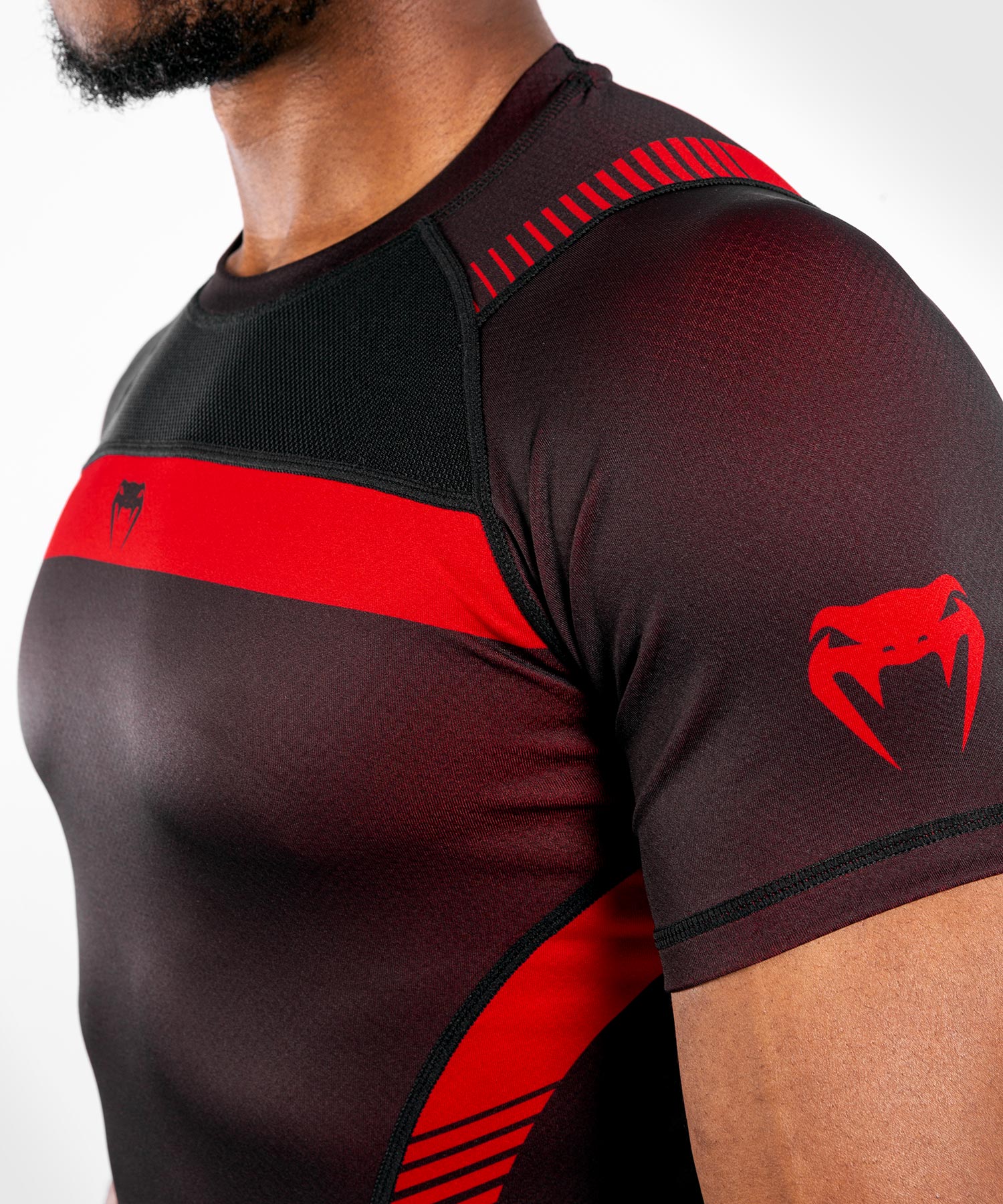 T-shirt de Compression Venum NoGI 3.0 - Manches Courtes - Noir/Rouge - Image 5