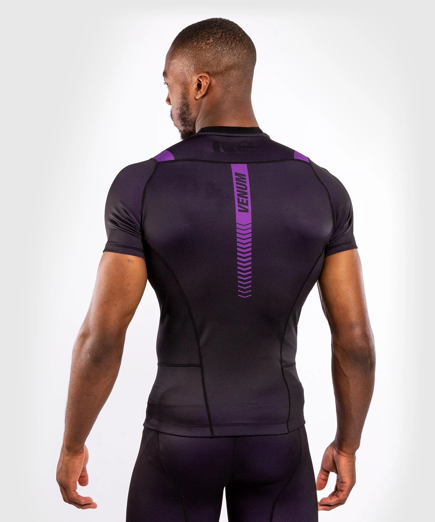 T-shirt de Compression Venum NoGi 3.0 - Manches Courtes - Noir/Violet - Image 2