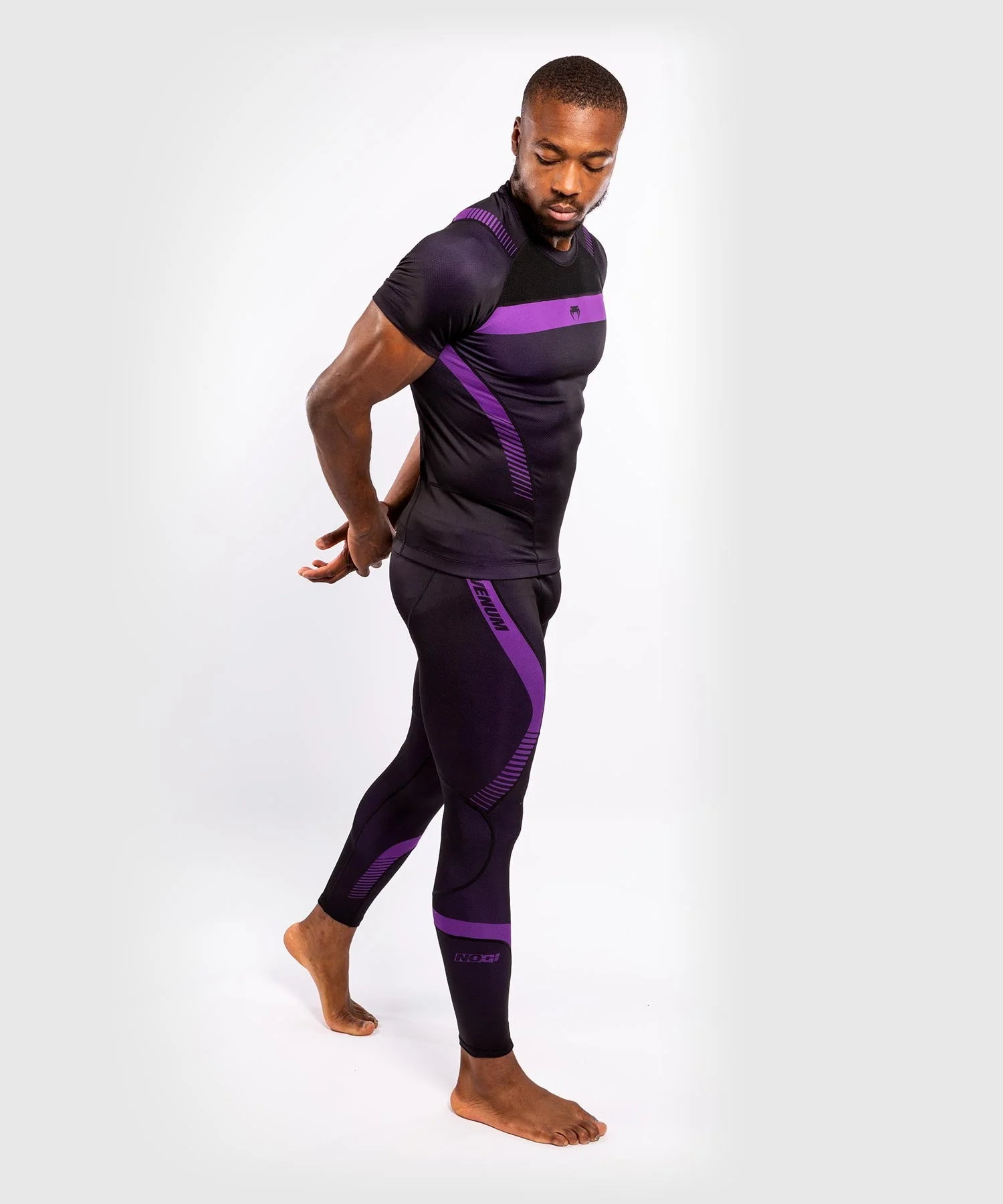 T-shirt de Compression Venum NoGi 3.0 - Manches Courtes - Noir/Violet - Image 7