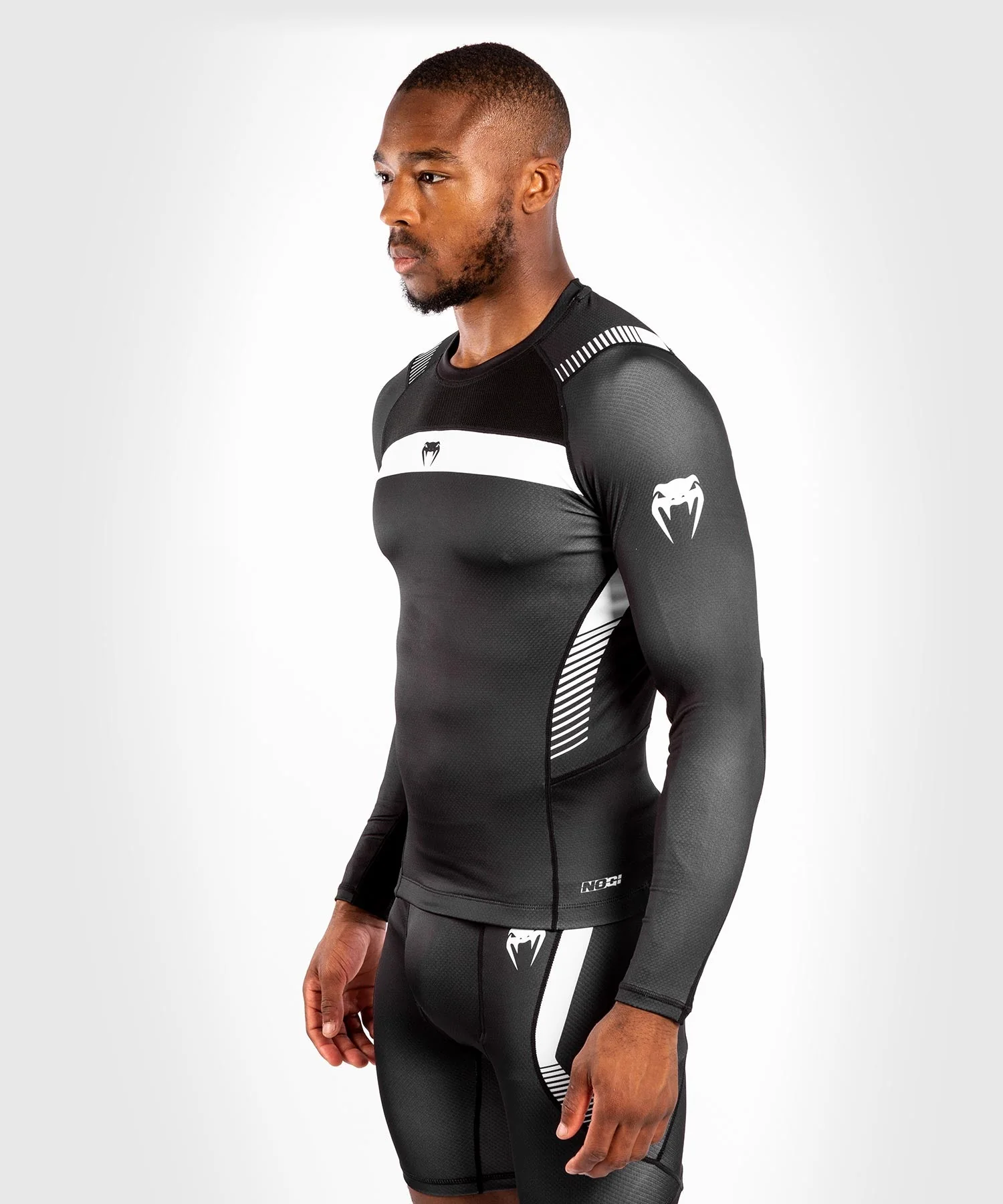 T-shirt de Compression Venum NoGi 3.0 - Manches Longues - Noir/Blanc - Image 3