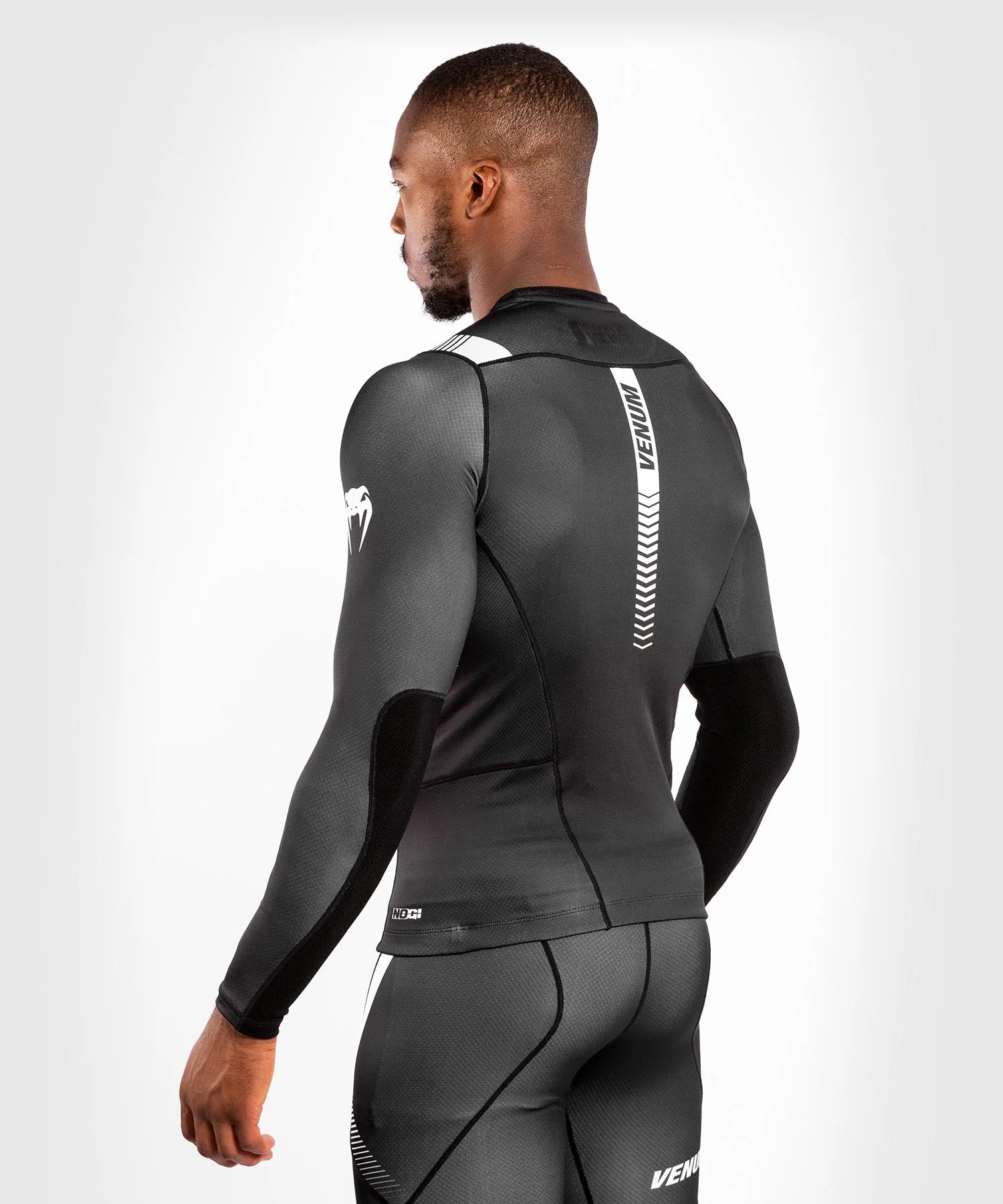 T-shirt de Compression Venum NoGi 3.0 - Manches Longues - Noir/Blanc - Image 4