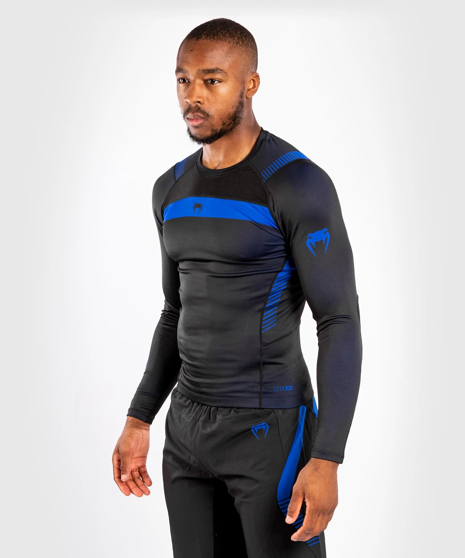 T-shirt de Compression Venum NoGi 3.0 - Manches Longues - Noir/Bleu - Image 3