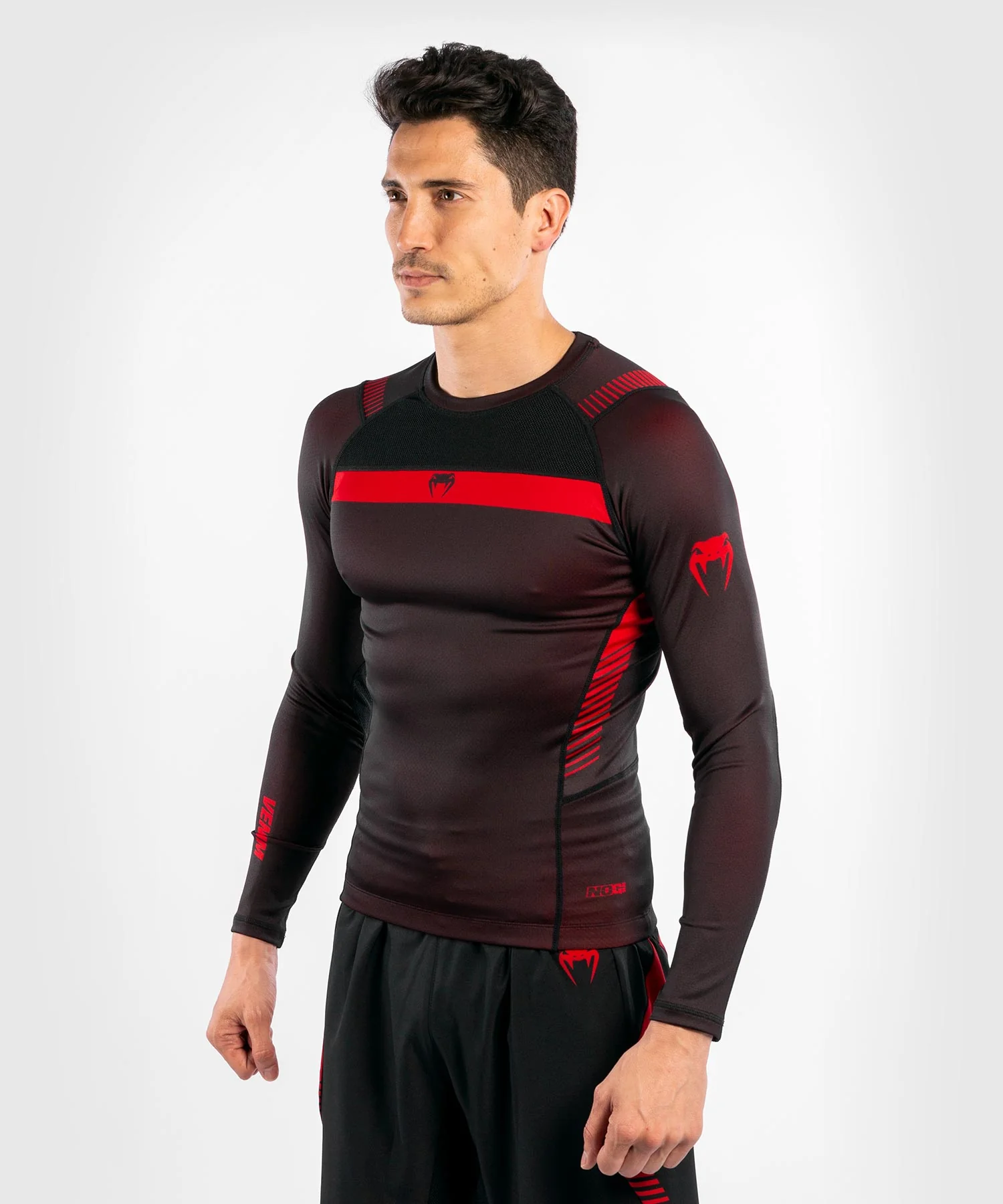 T-shirt de Compression Venum NoGi 3.0 - Manches Longues - Noir/Rouge - Image 3