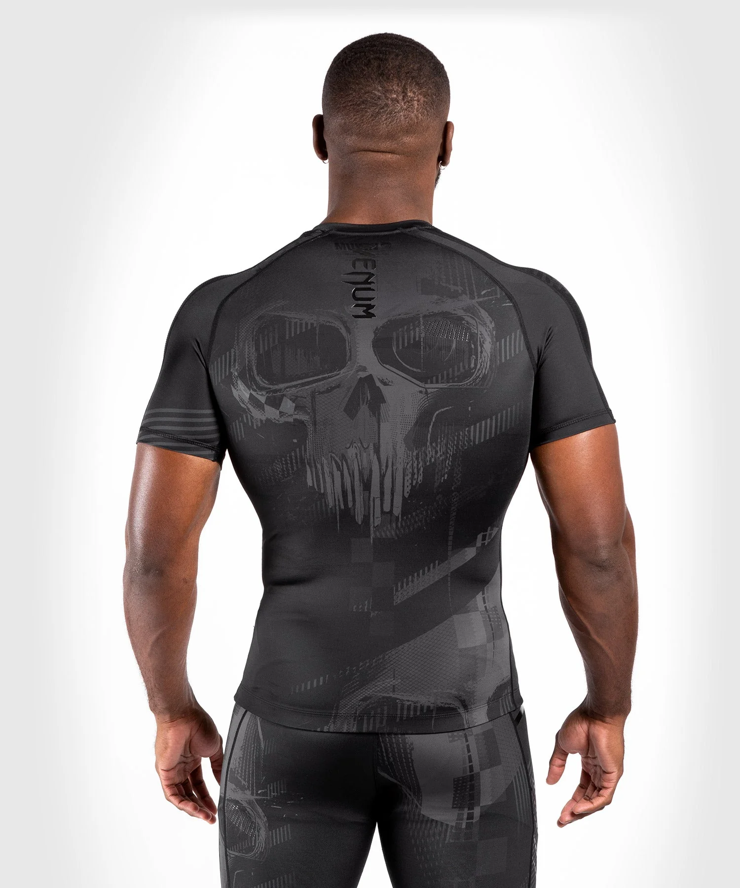 T-shirt de compression Venum Skull - Manches courtes - Noir/Noir - Image 5