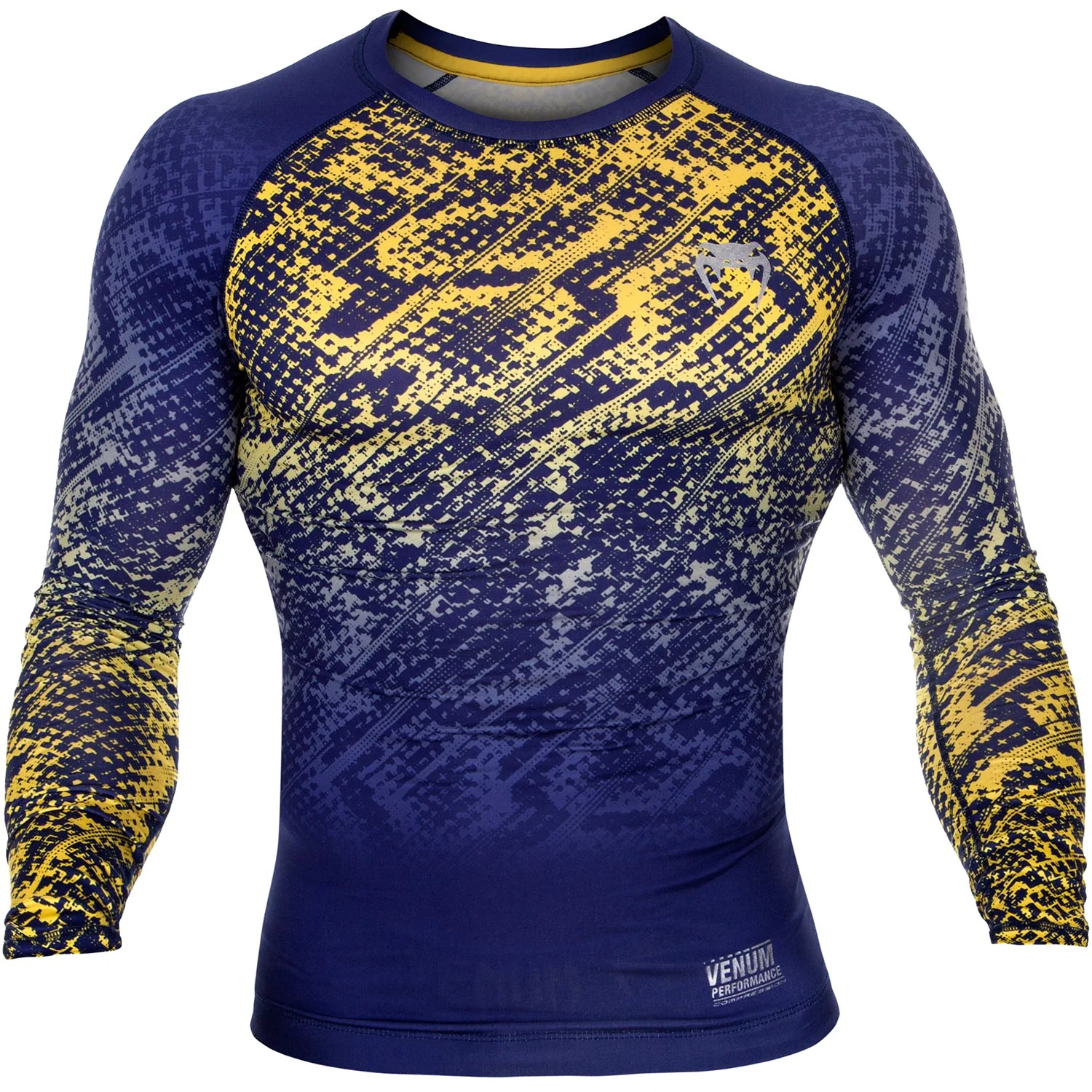 T-shirt de compression Venum Tropical - Bleu/Jaune
