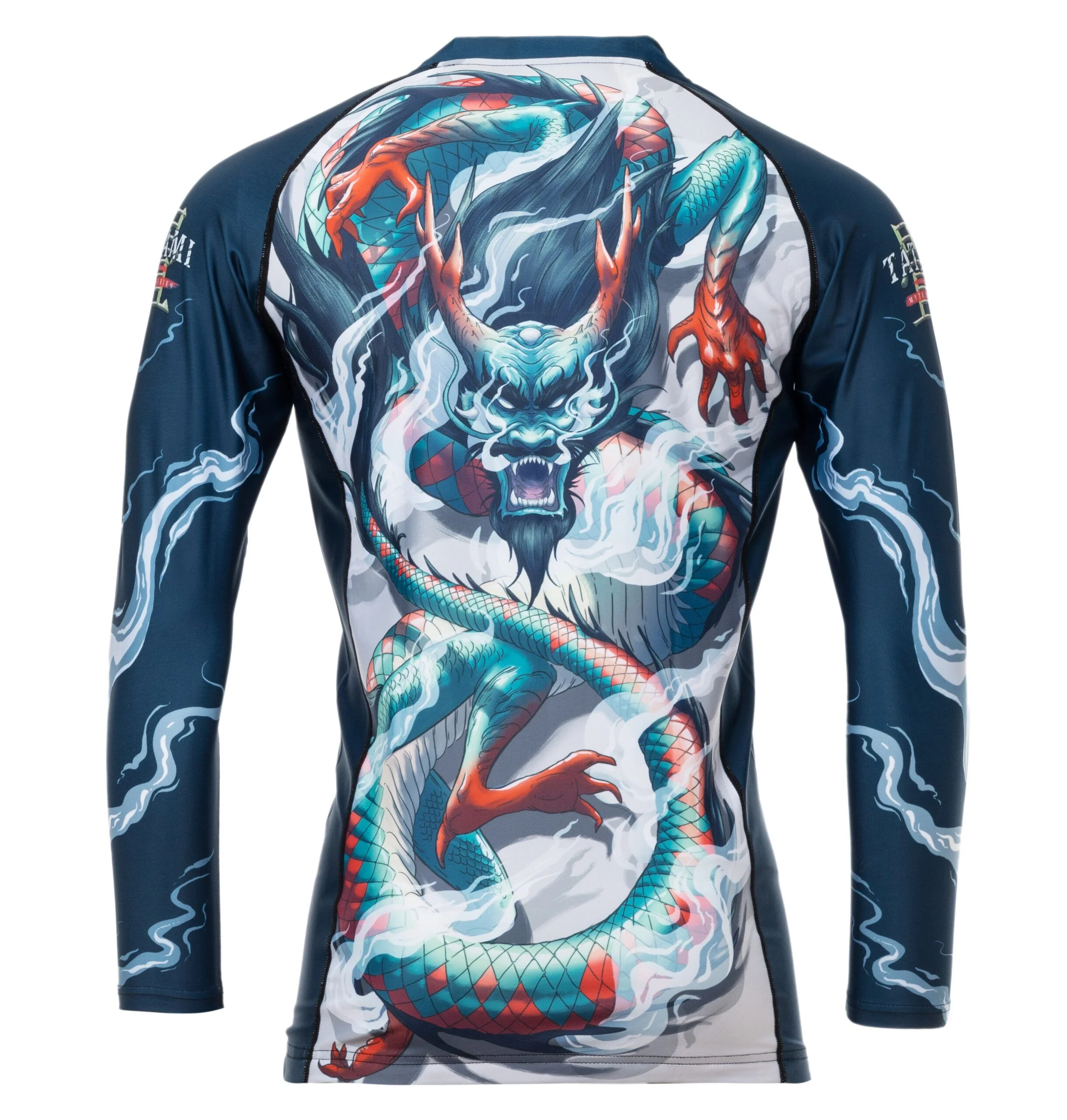 T-shirt de Compressoin Eco Tatami Fightwear Myth Series Dragon - Bleu - Image 4