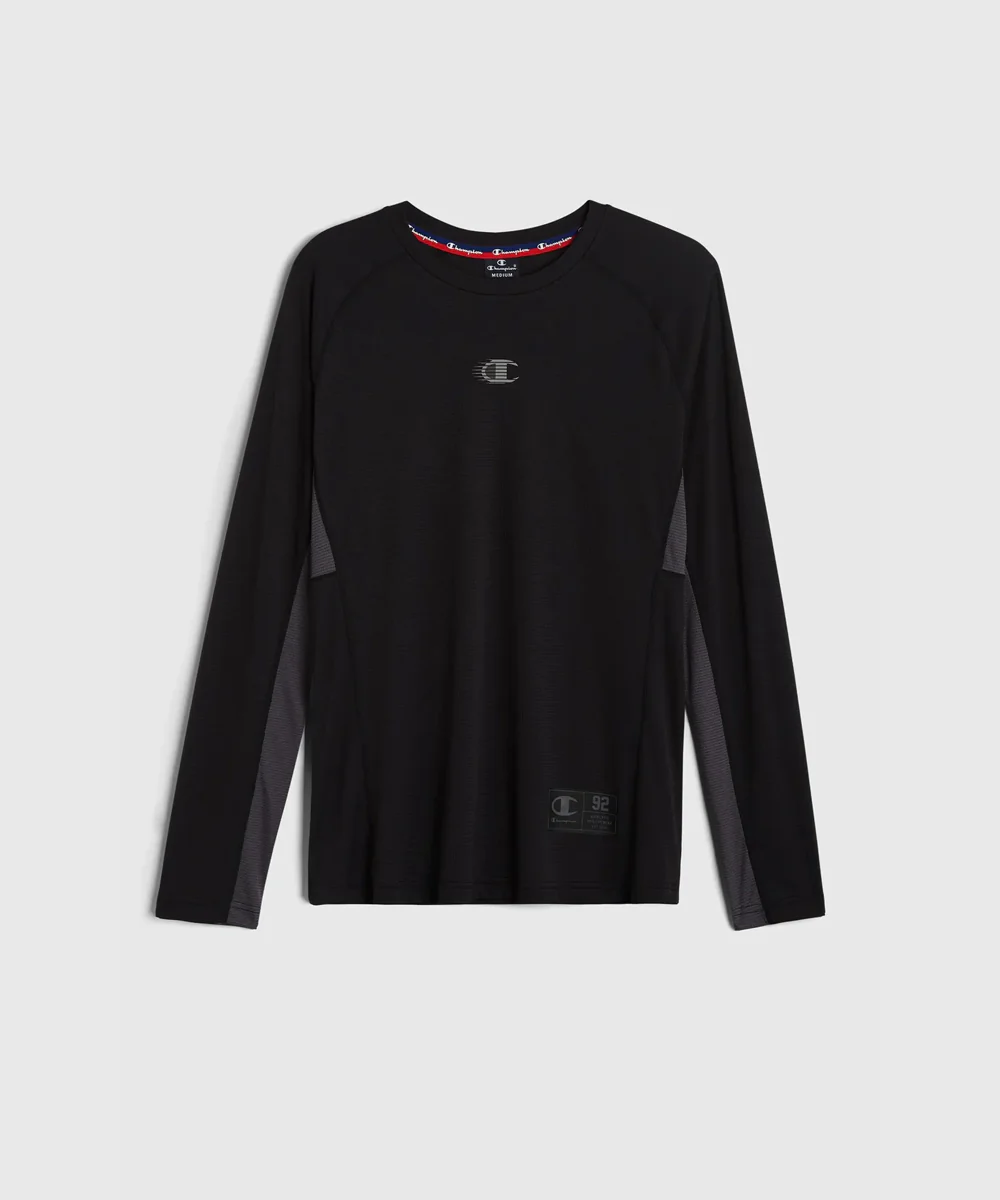 T-Shirt De Sport Manches Longues Champion En Mesh - Noir - Image 4