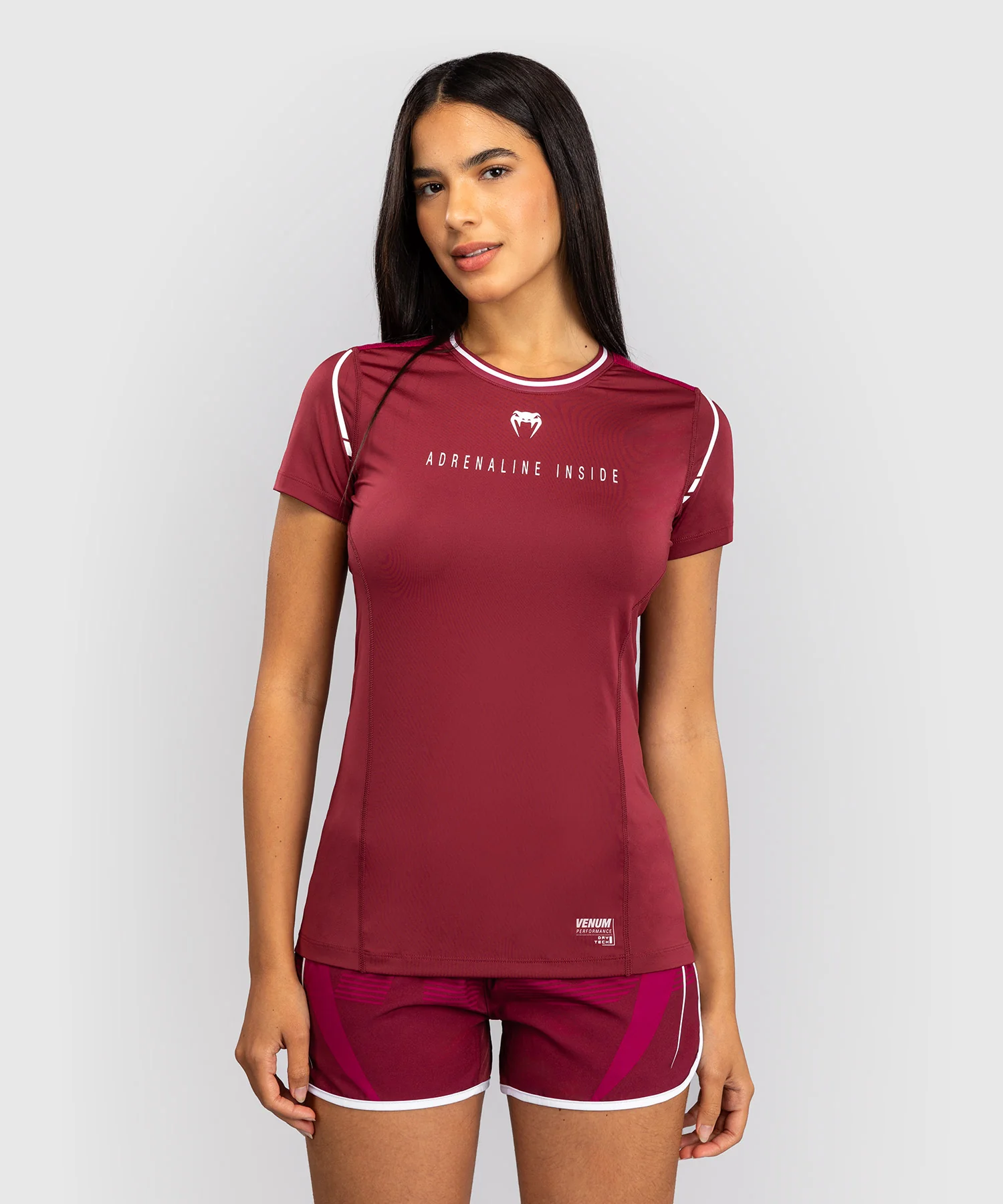 T-shirt Dry-Tech Femme Venum Adrenaline – Bordeaux/Rose