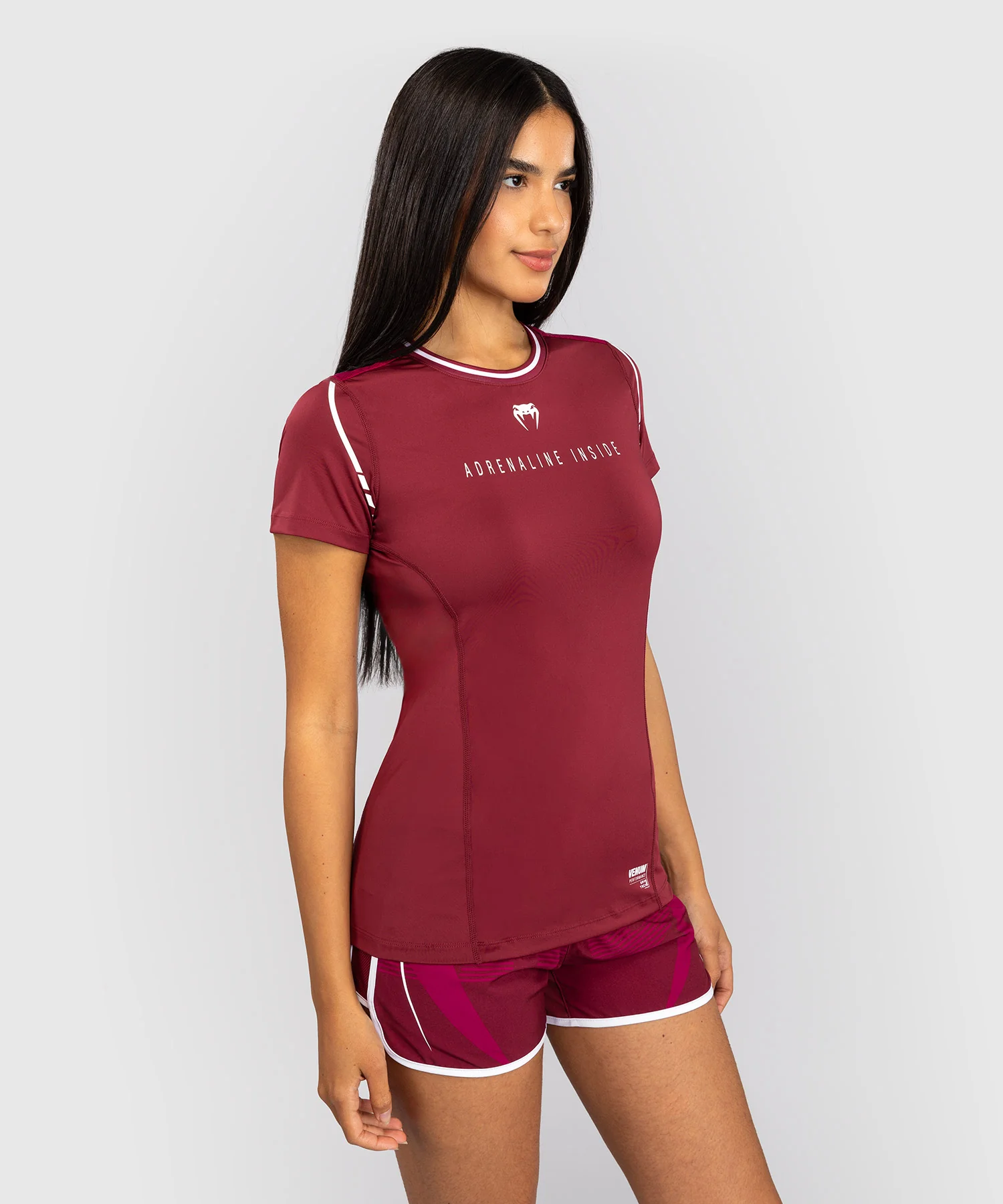 T-shirt Dry-Tech Femme Venum Adrenaline – Bordeaux/Rose - Image 2