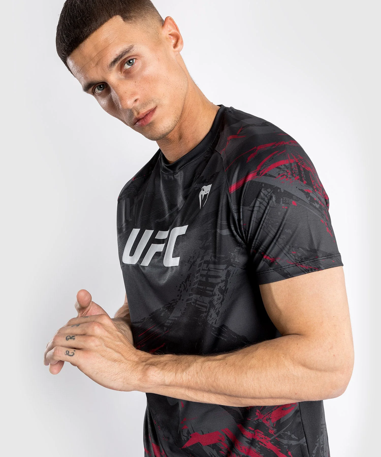 T-shirt Dry Tech Manches Courtes Homme UFC Venum Authentic Fight Week 2.0 - Noir