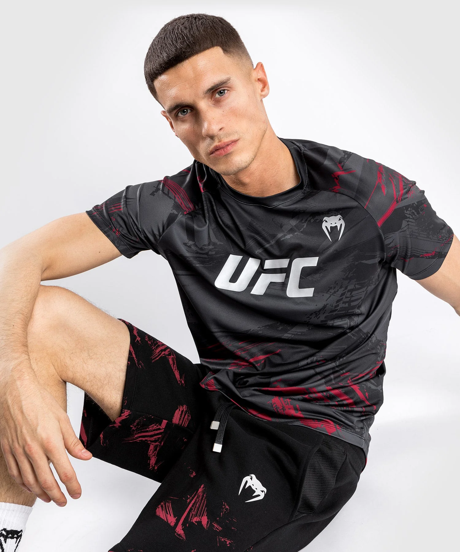 T-shirt Dry Tech Manches Courtes Homme UFC Venum Authentic Fight Week 2.0 - Noir - Image 4