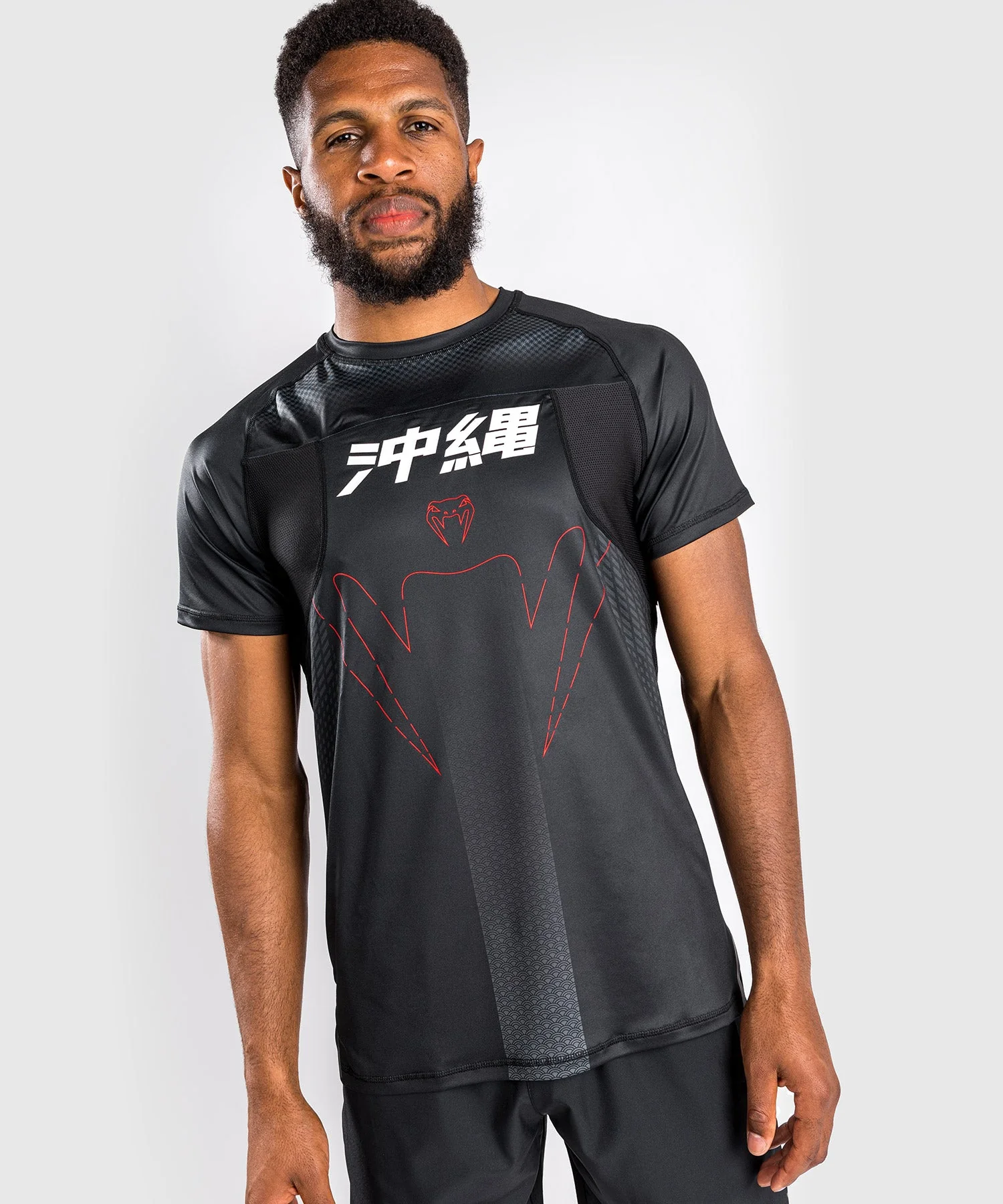 T-shirt dry tech - Manches Courtes - Venum Okinawa 3.0 - Noir/Rouge - Image 4