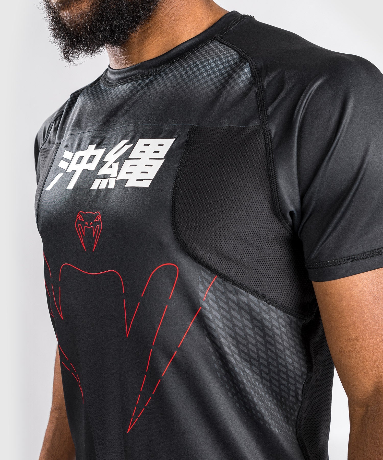 T-shirt dry tech - Manches Courtes - Venum Okinawa 3.0 - Noir/Rouge - Image 7