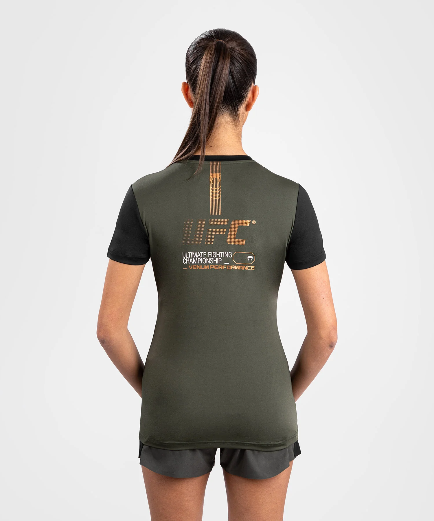 T-shirt Dry-Tech pour Femmes UFC Adrenaline by Venum Fight Week - Kaki/Bronze - Image 6