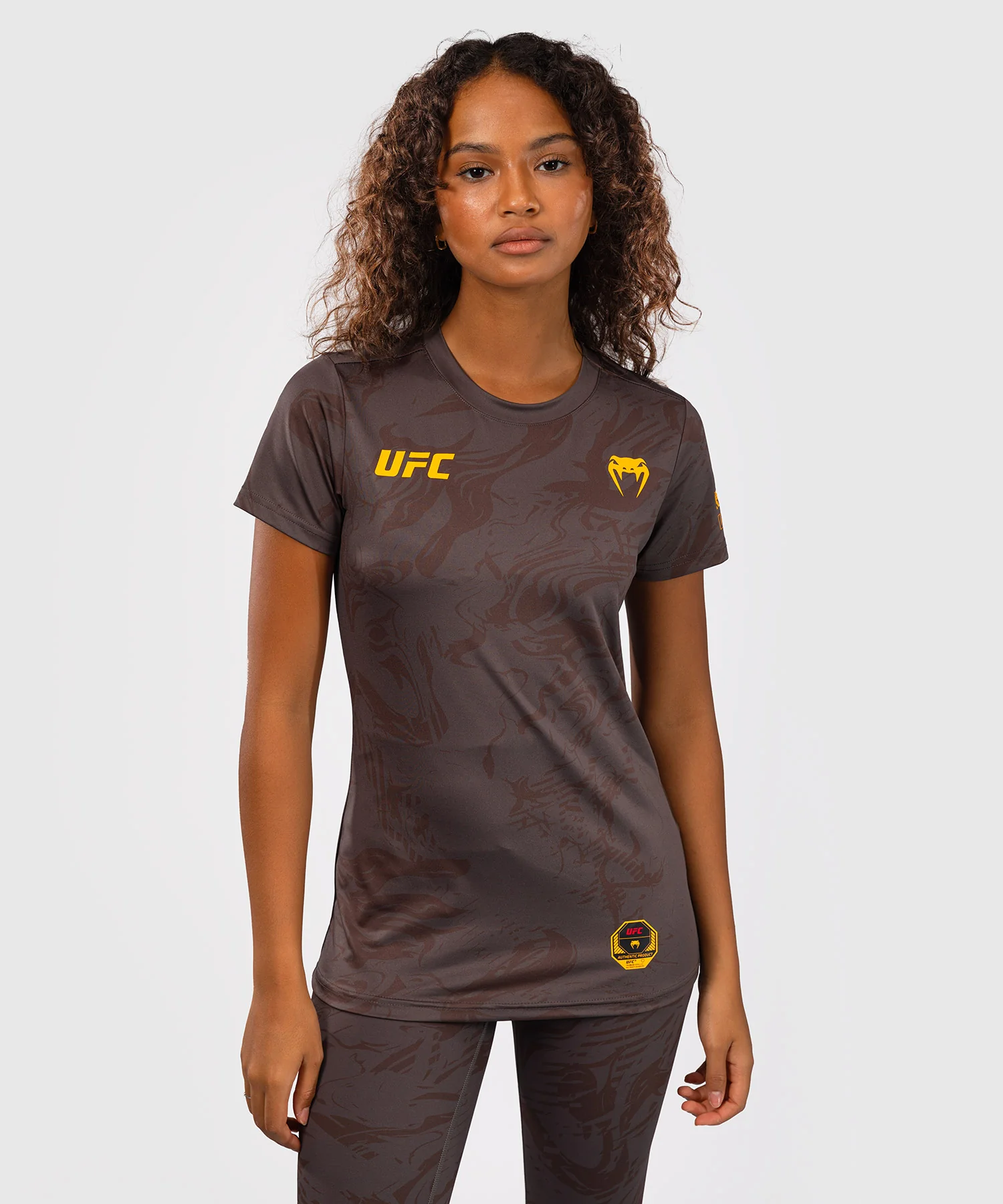 T-shirt Dry-Tech pour Femmes UFC Fusion by Venum Fight Week - Marron Terrestre
