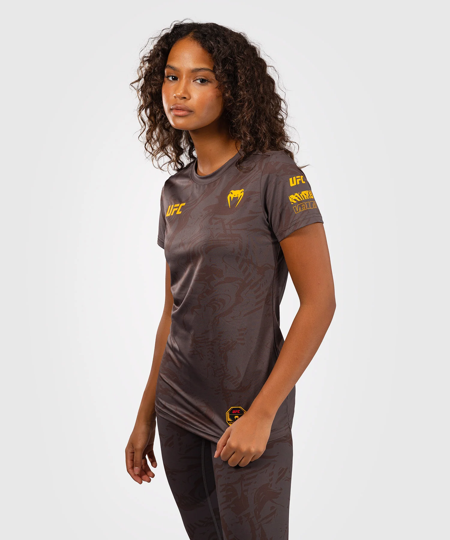 T-shirt Dry-Tech pour Femmes UFC Fusion by Venum Fight Week - Marron Terrestre - Image 4