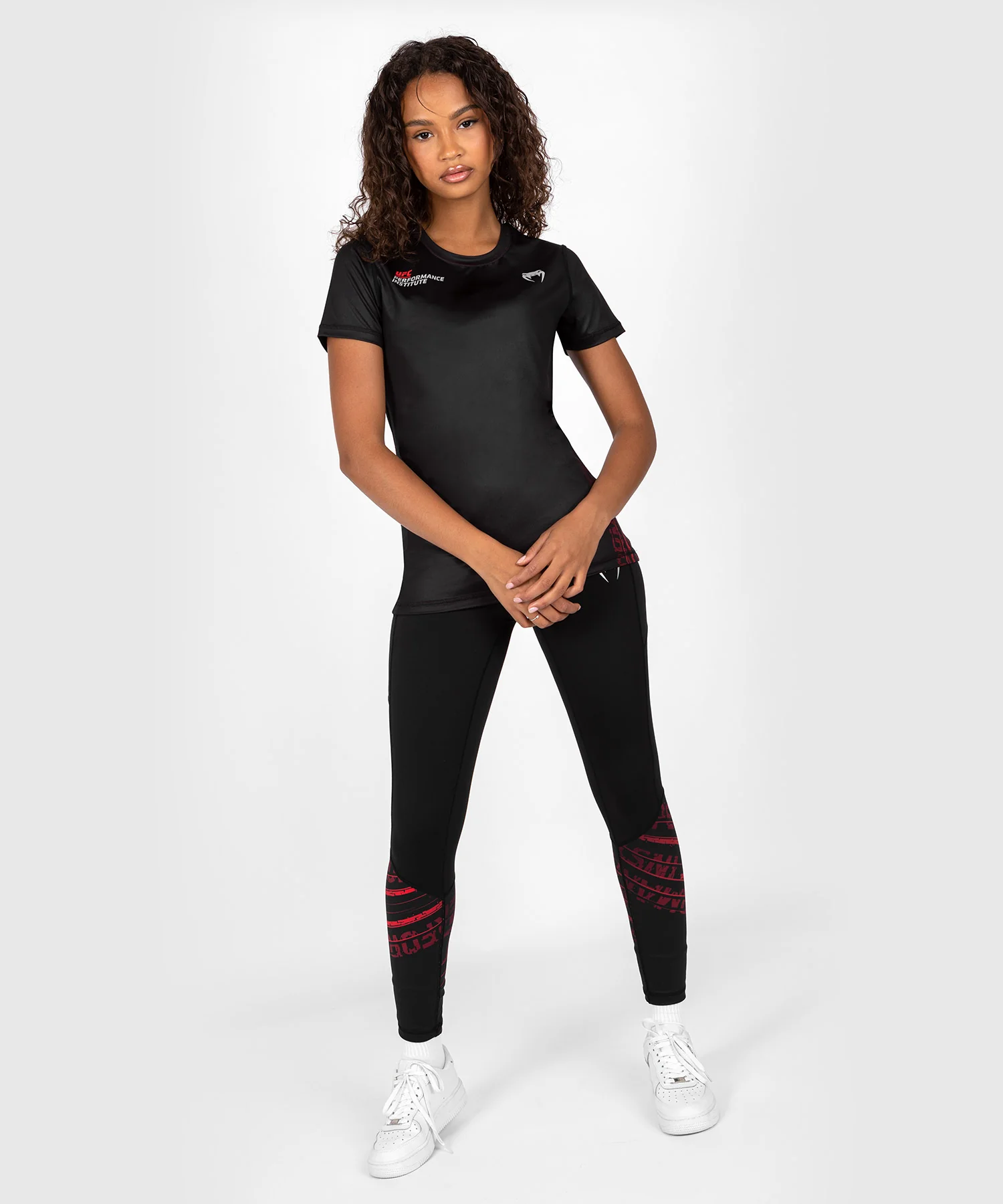 T-shirt Dry-Tech pour Femmes UFC Venum Performance Institute 2.0 - Noir/Rouge - Image 8