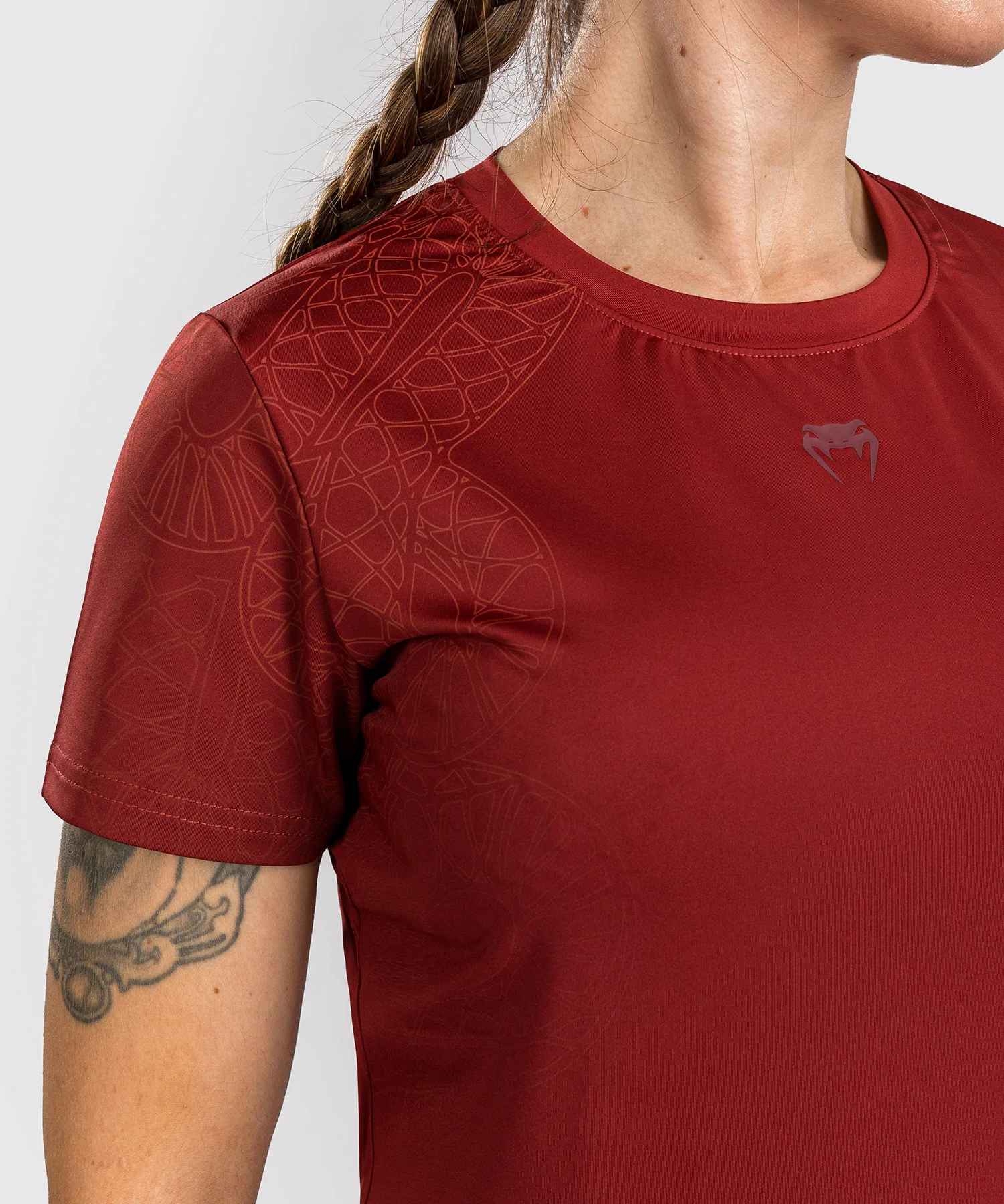 T-shirt Dry-Tech pour Femmes Venum Serpenti – Bordeaux/Ivoire - Image 6