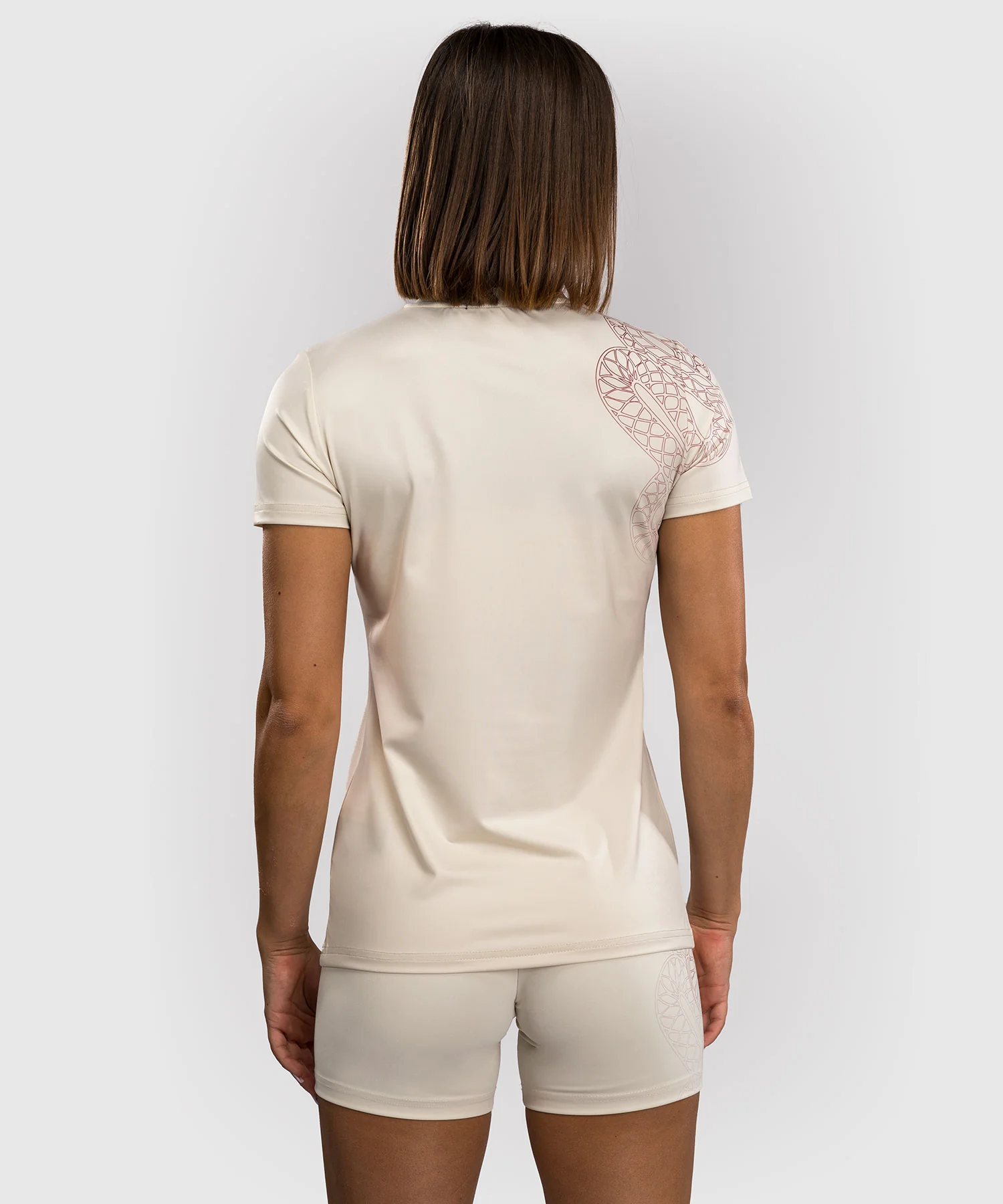 T-shirt Dry-Tech pour Femmes Venum Serpenti – Ivoire/Bordeaux - Image 3