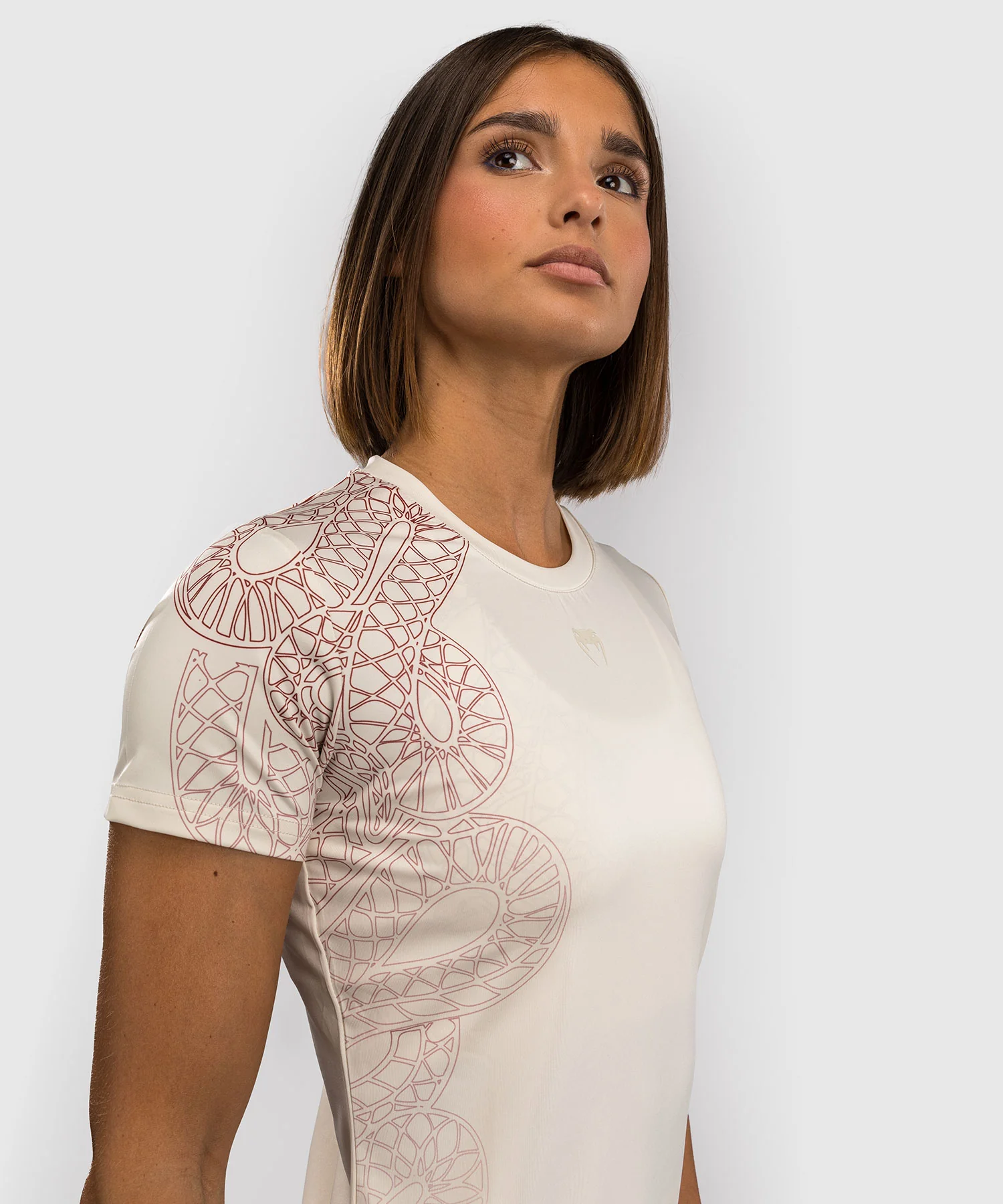 T-shirt Dry-Tech pour Femmes Venum Serpenti – Ivoire/Bordeaux - Image 6