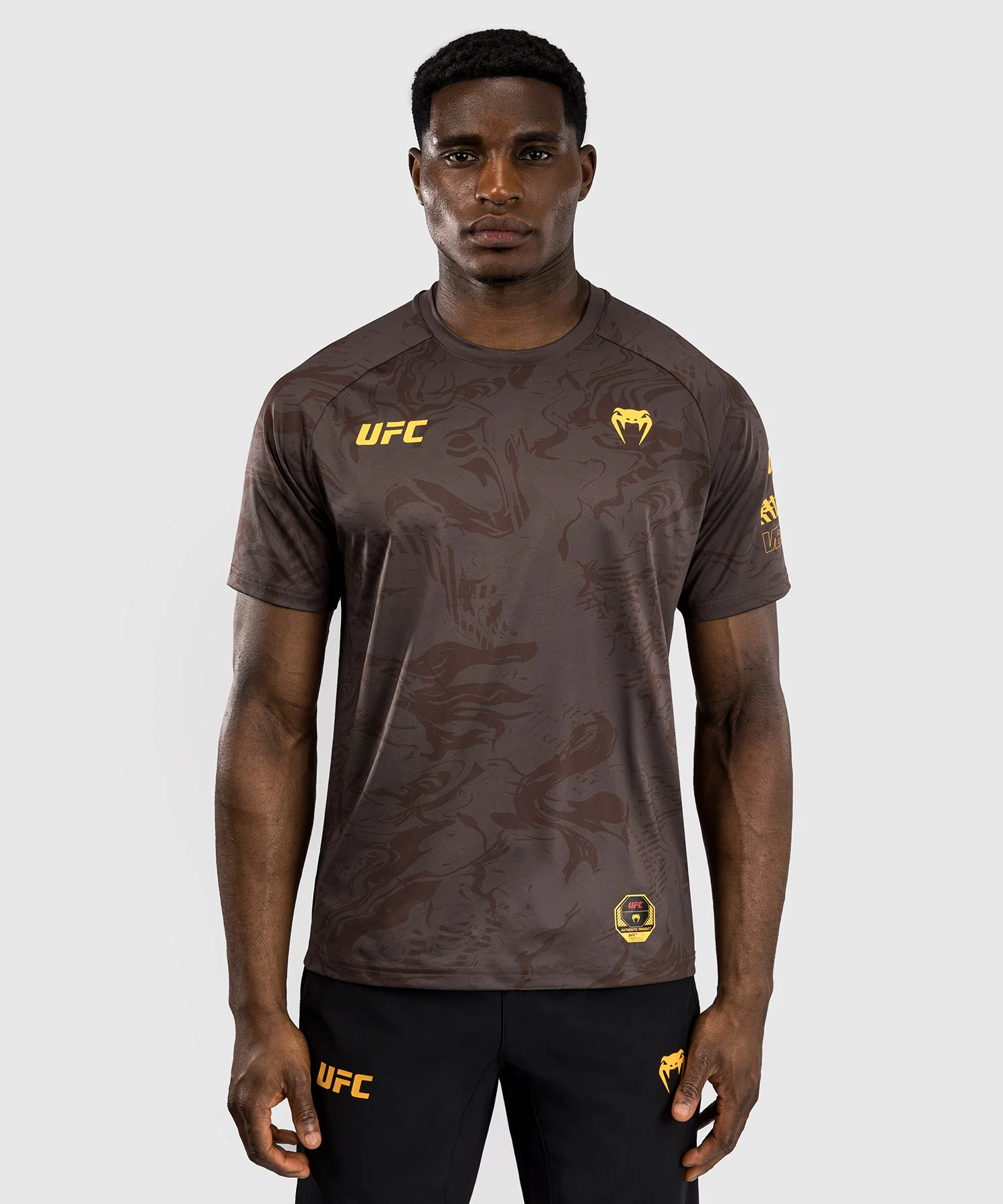 T-shirt Dry-Tech UFC Fusion by Venum Fight Week - Marron Terrestre