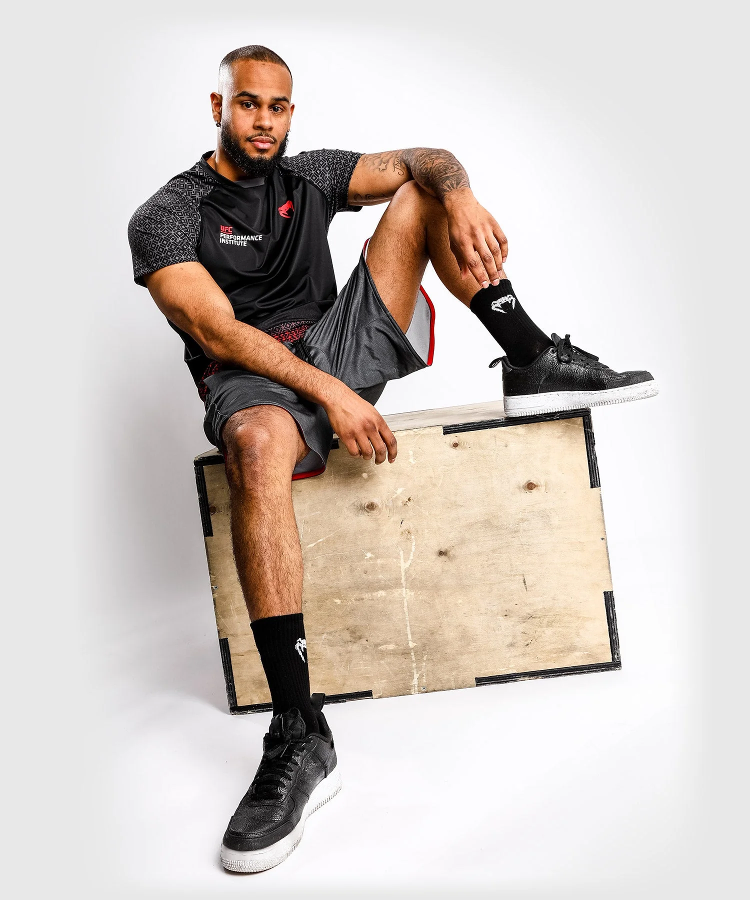 T-Shirt Dry Tech UFC Venum Performance Institute - Noir/Rouge - Image 3