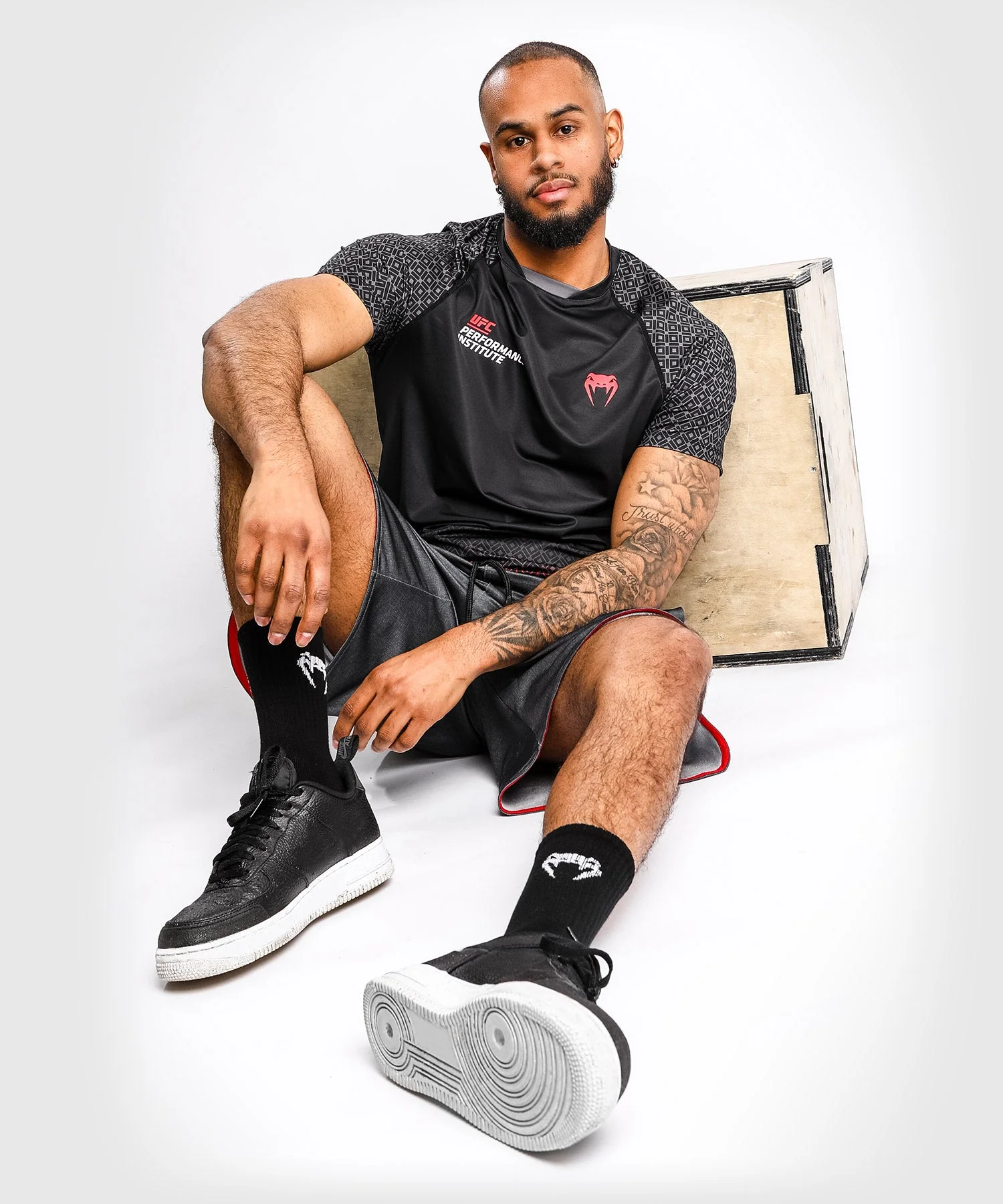 T-Shirt Dry Tech UFC Venum Performance Institute - Noir/Rouge - Image 5