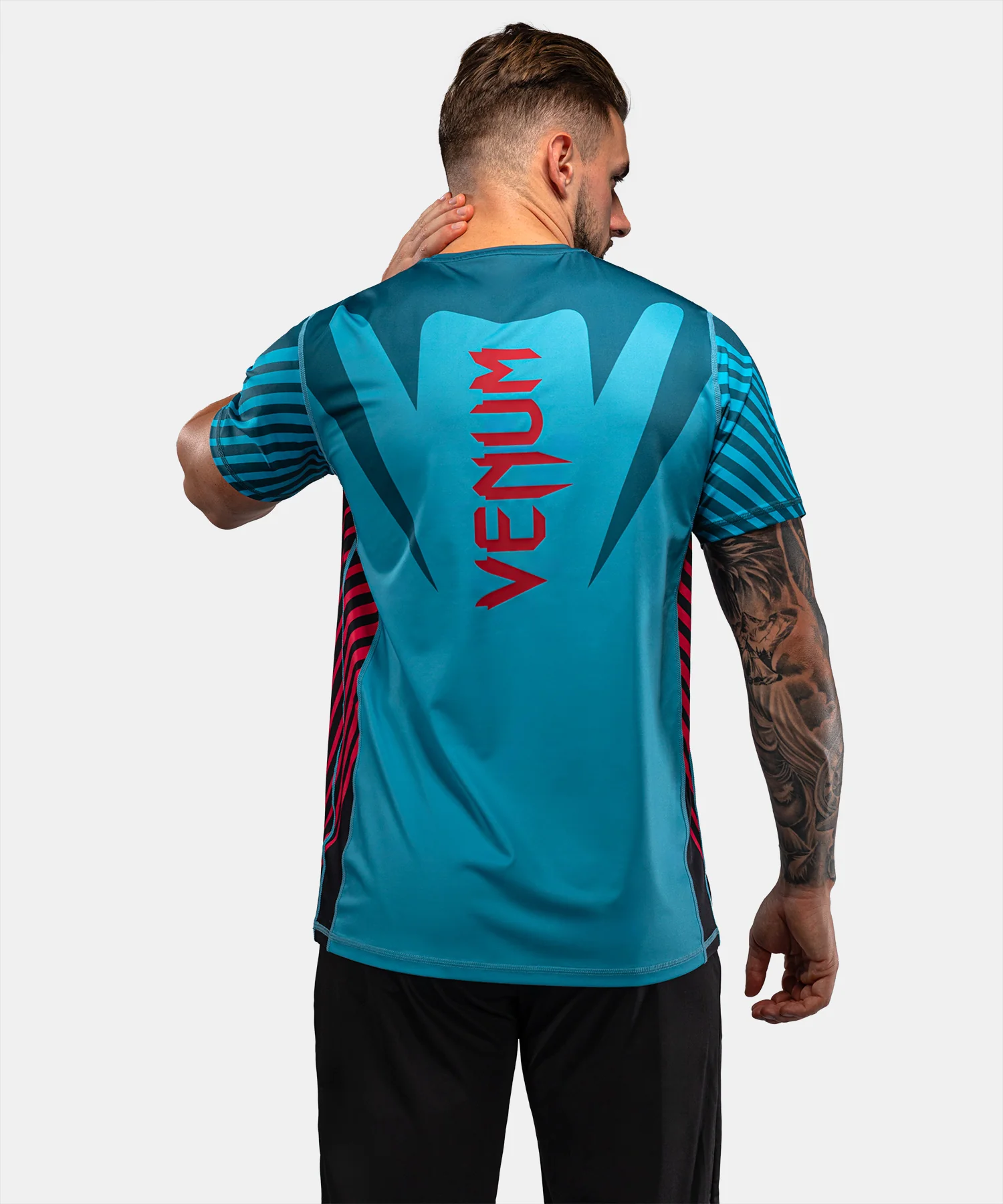 T-shirt Dry Tech Venum Attack 90 - Turquoise/Rouge - Image 2