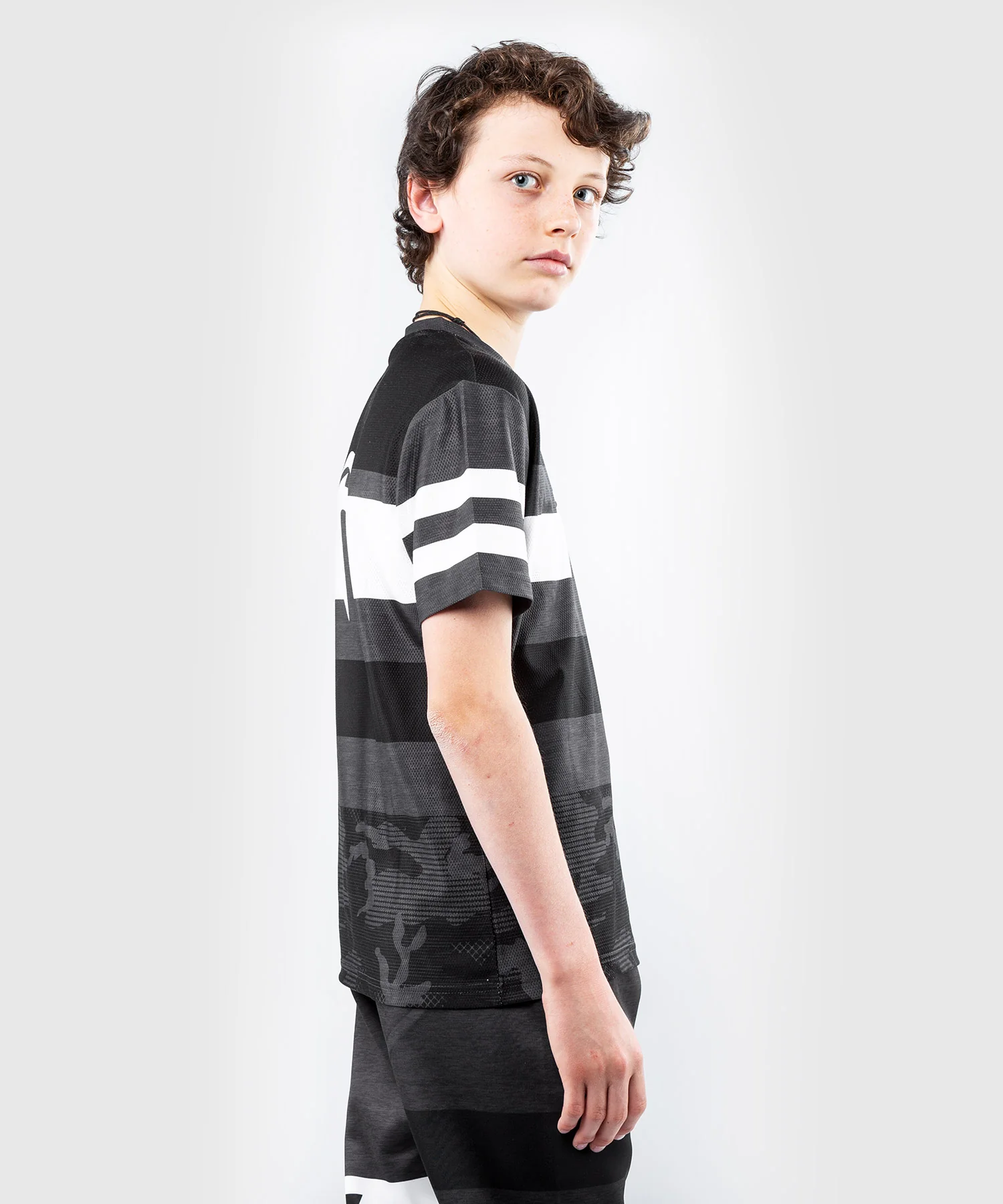 T-shirt Dry Tech Venum Bandit - pour enfants – Noir/Gris - Image 5