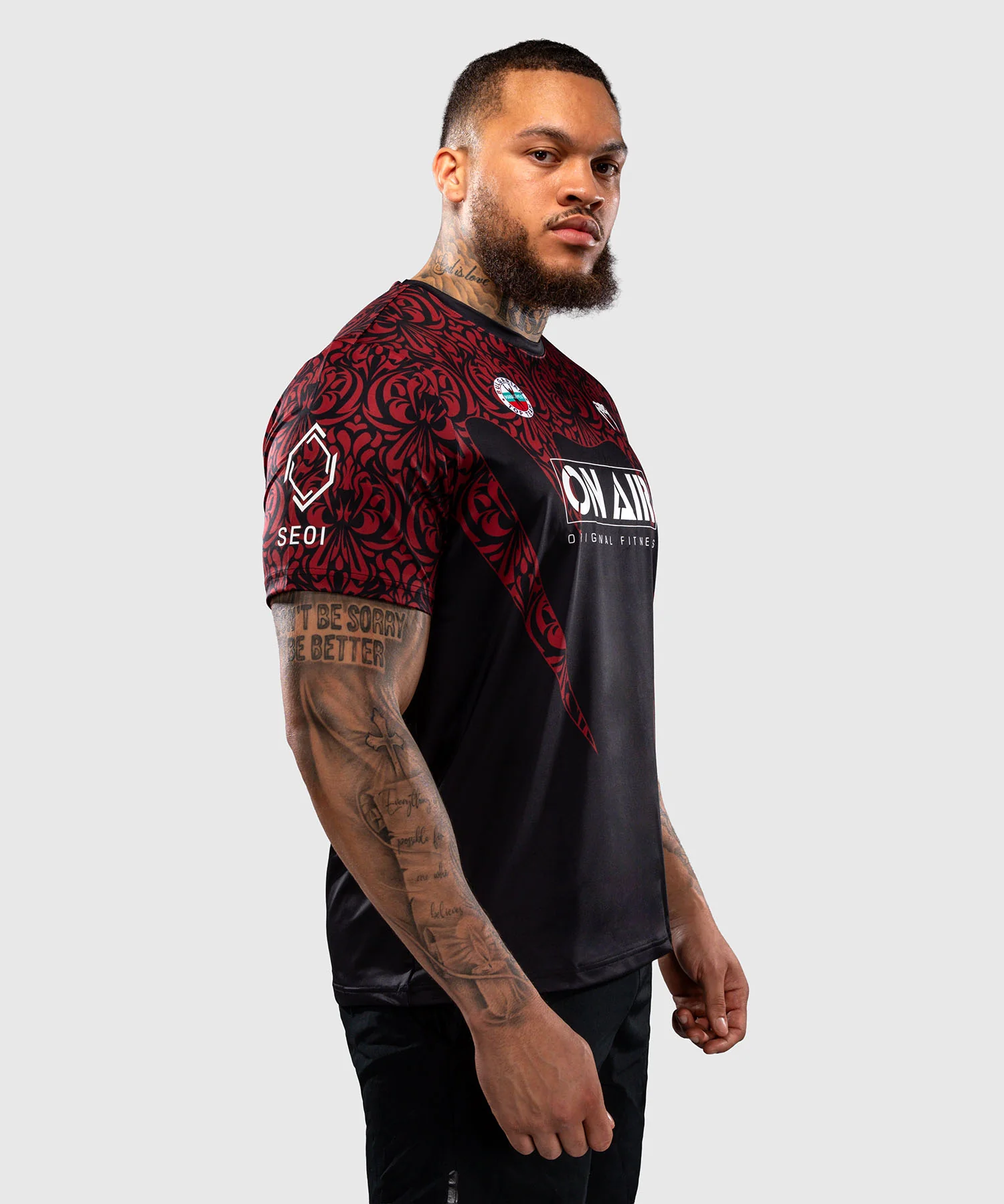 T-shirt Dry Tech Venum Bulgarian Top Team (BTT) – Noir/Rouge - Image 4