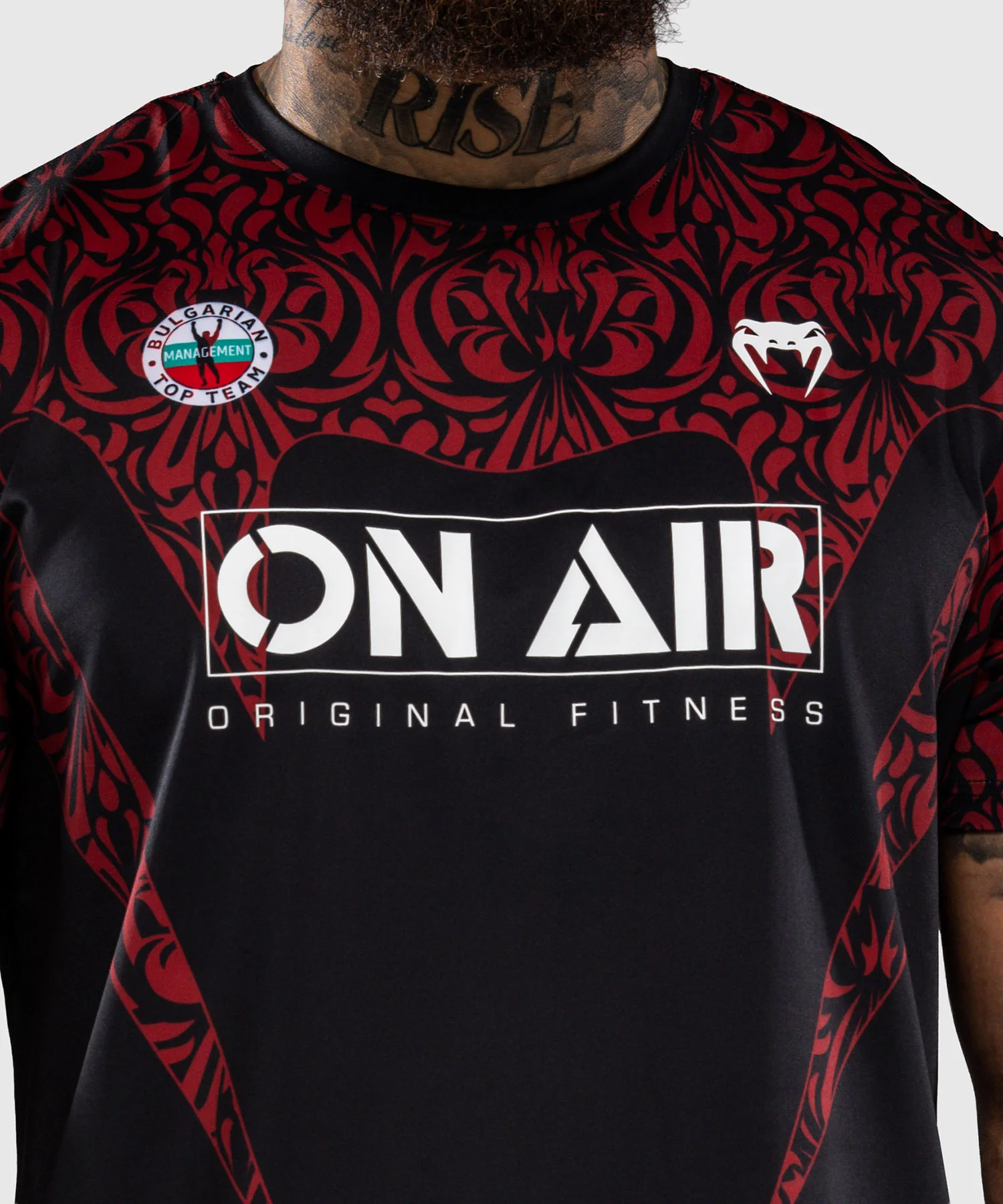 T-shirt Dry Tech Venum Bulgarian Top Team (BTT) – Noir/Rouge - Image 7
