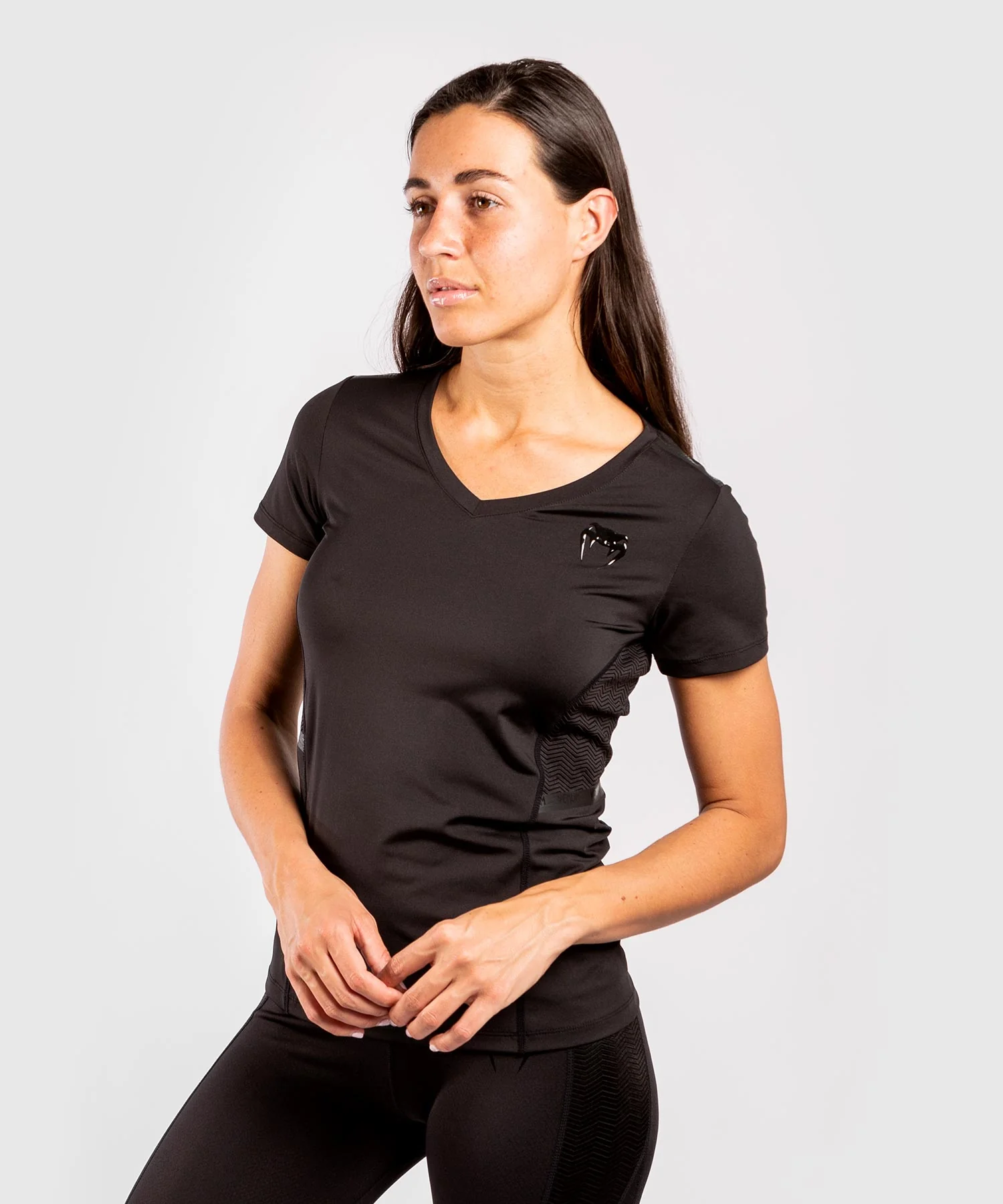 T-shirt Dry-Tech Venum G-Fit - Pour Femmes - Noir/Noir - Image 3