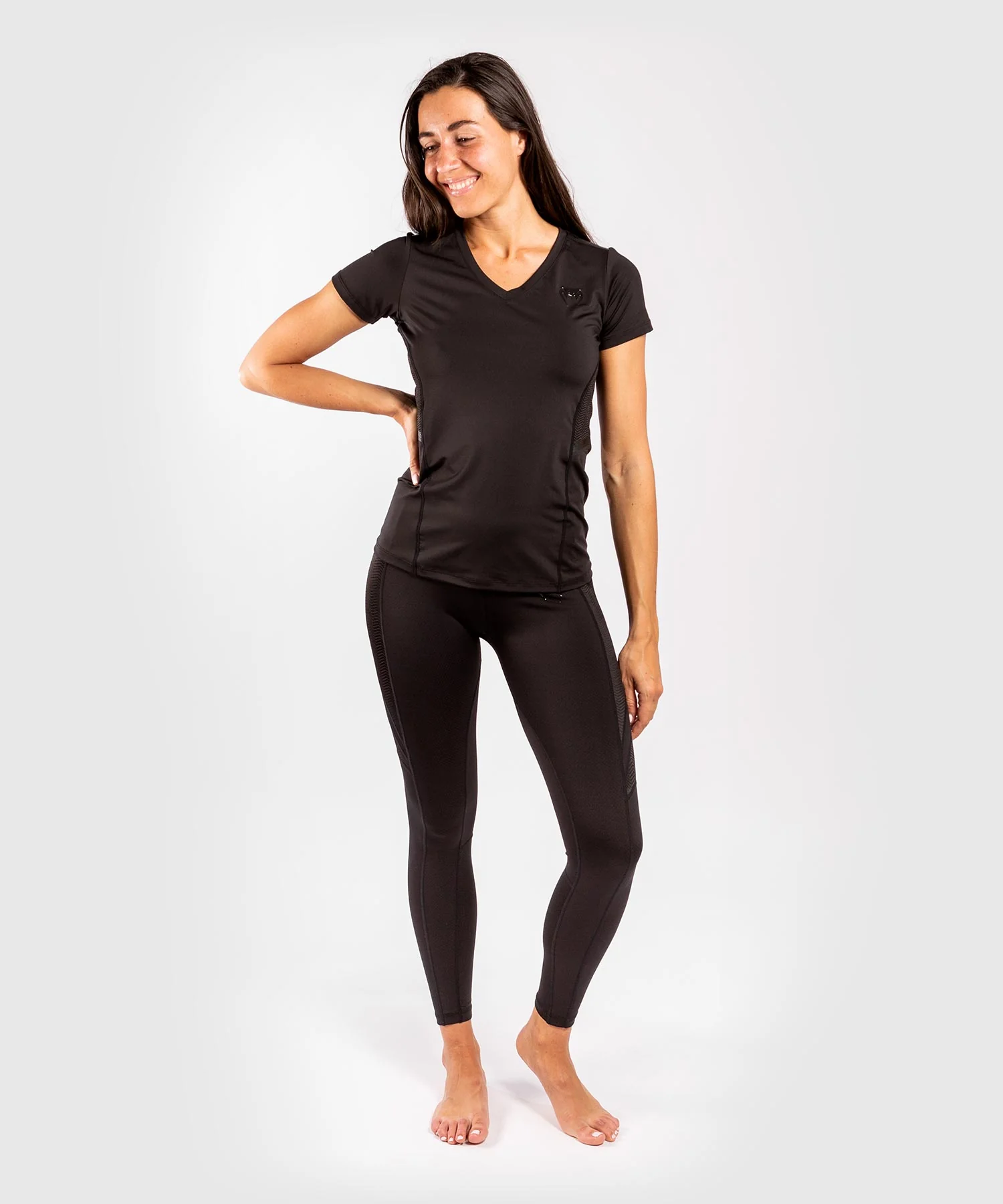 T-shirt Dry-Tech Venum G-Fit - Pour Femmes - Noir/Noir - Image 8