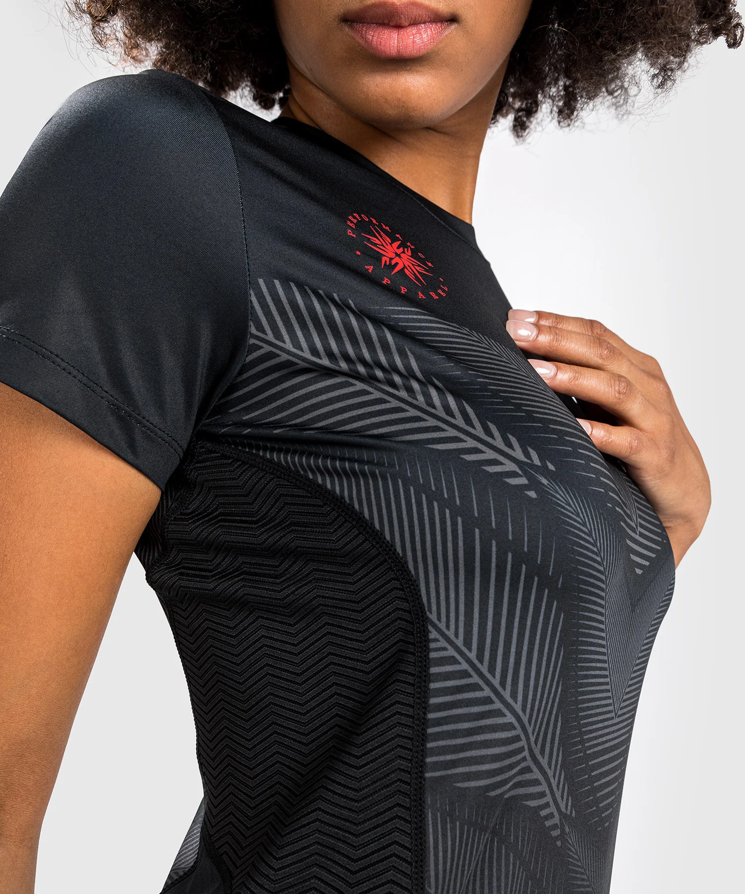 T-Shirt Dry Tech Venum Phantom - Pour Femmes - Noir/Rouge - Image 7