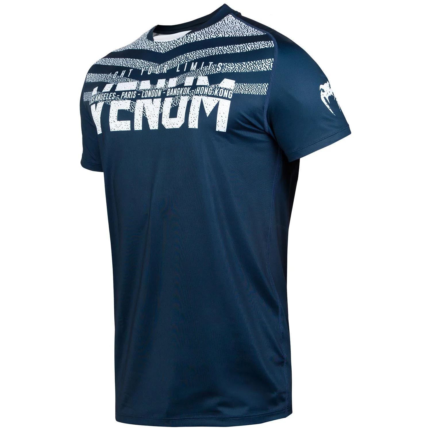 T-shirt Dry Tech Venum Signature - Bleu Marine/Blanc - Image 2