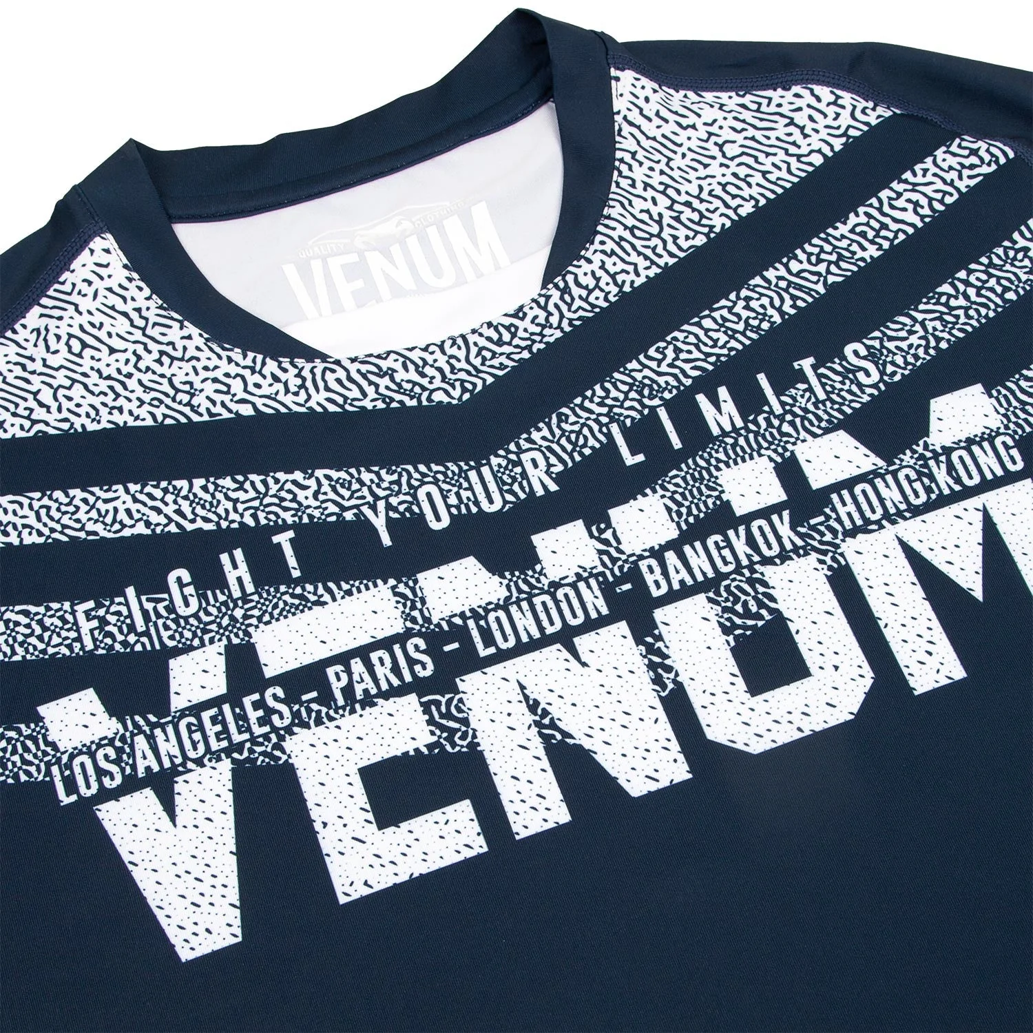 T-shirt Dry Tech Venum Signature - Bleu Marine/Blanc - Image 5