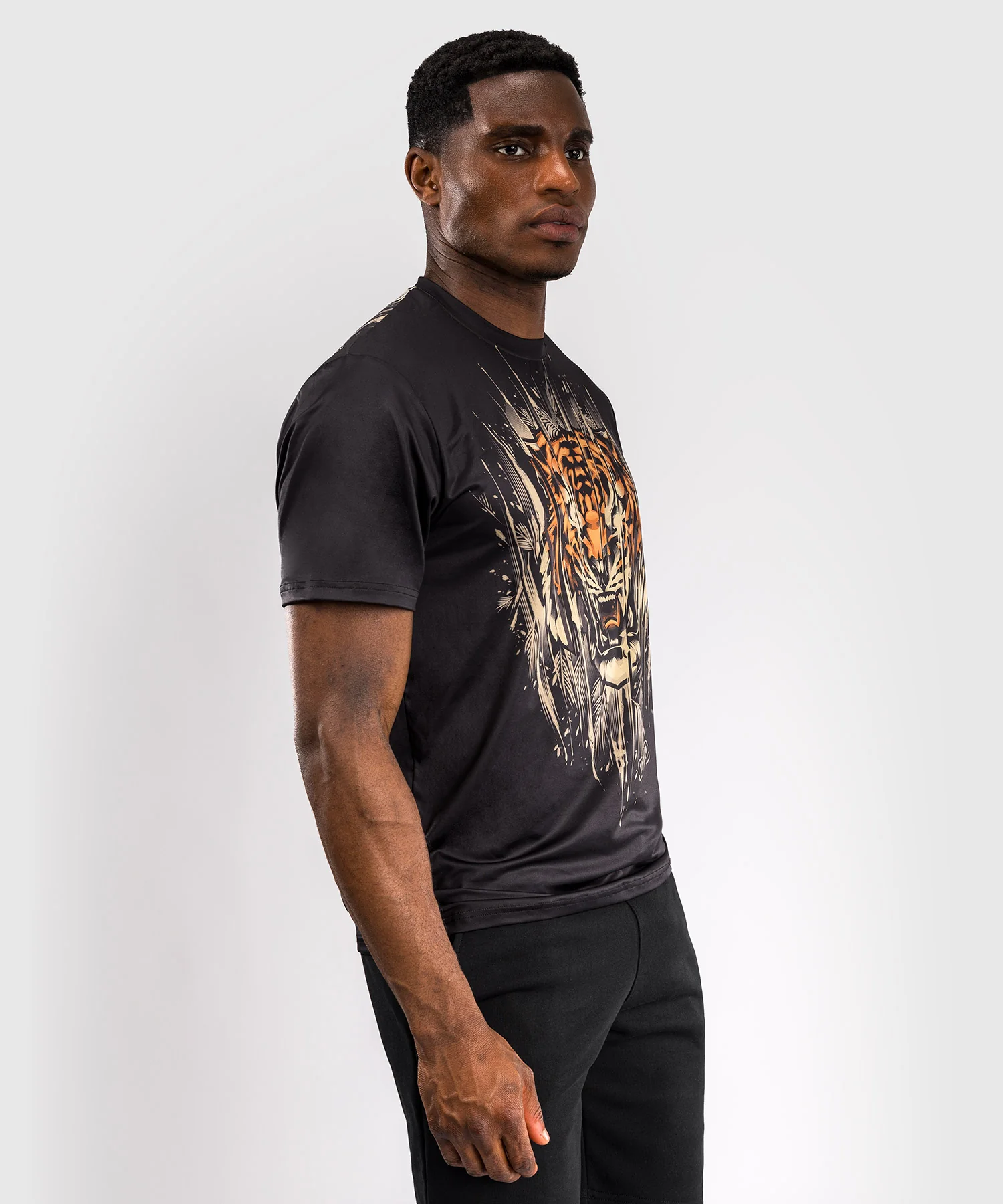 T-Shirt Dry-Tech Venum Tiger - Noir/Orange Néon - Image 2