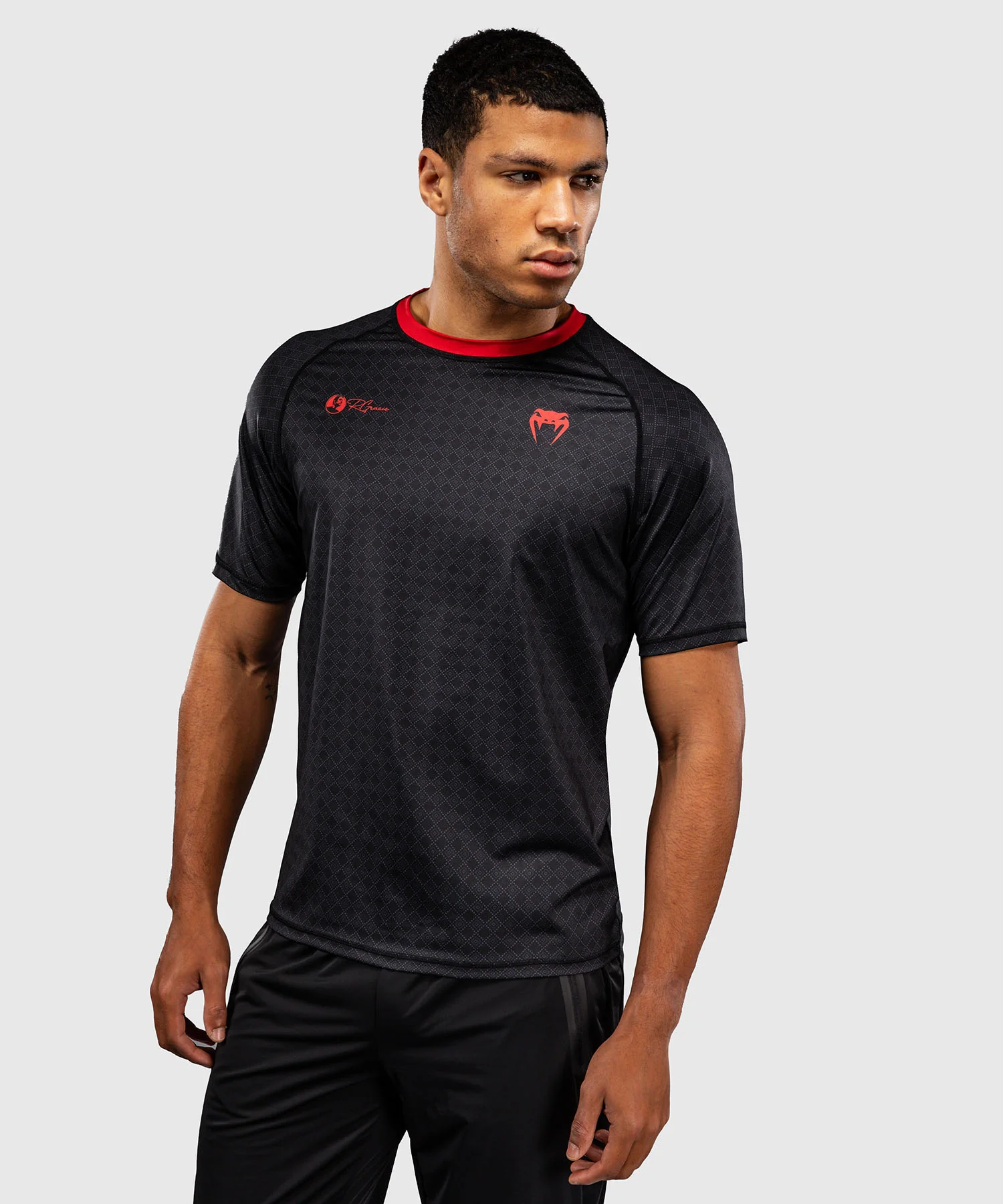 T-shirt Dry Tech Venum x Roger Gracie Signature - Noir/Rouge - Image 3