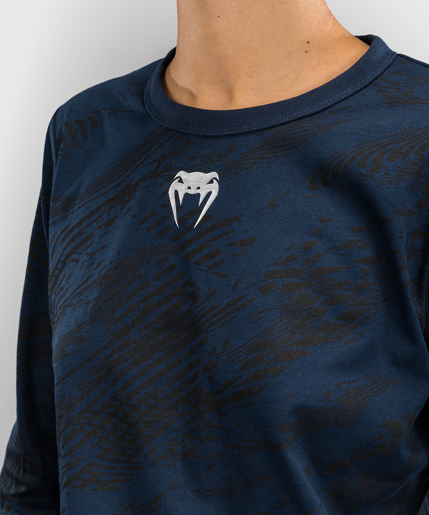T-shirt en Coton à Manches Longues pour Femmes UFC Fusion by Venum Fight Week - Bleu Océanique - Image 4