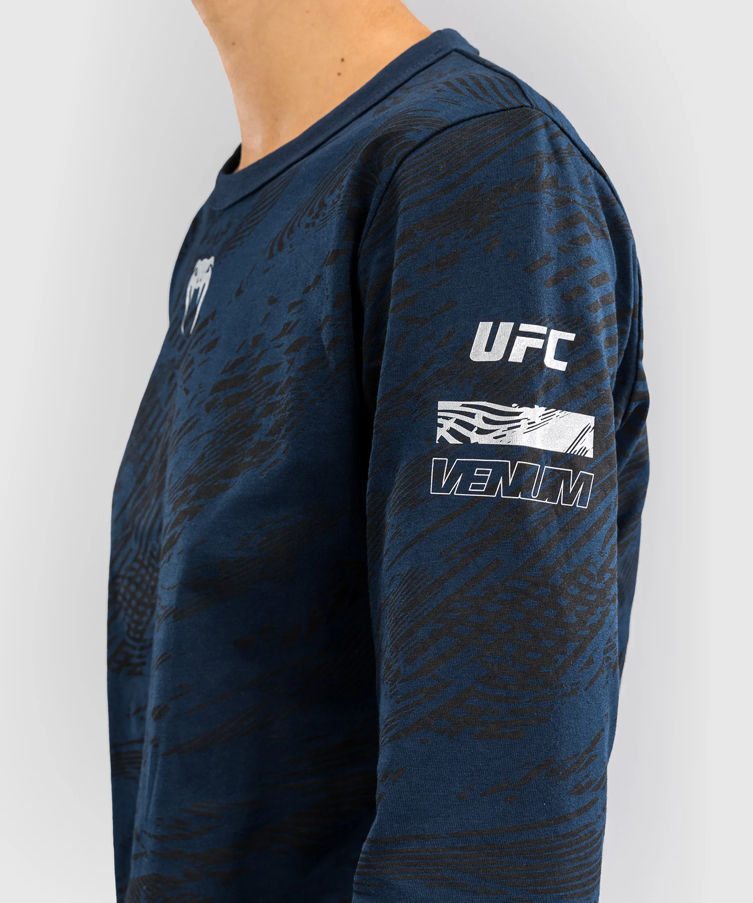 T-shirt en Coton à Manches Longues pour Femmes UFC Fusion by Venum Fight Week - Bleu Océanique - Image 5
