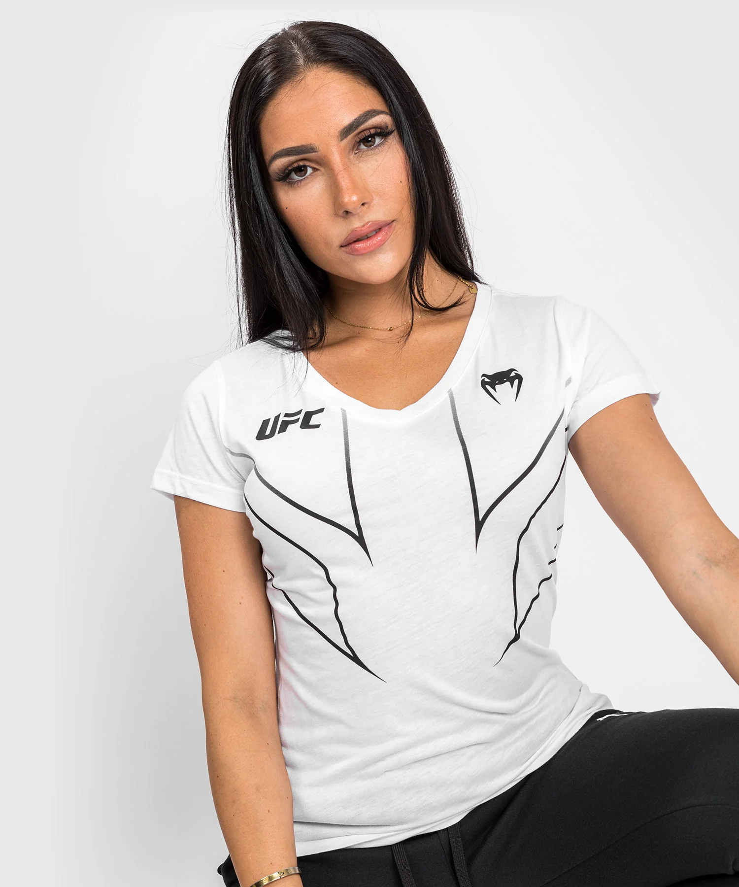 T-shirt Femme UFC Venum Fight Night 2.0 Replica - Blanc - Image 3