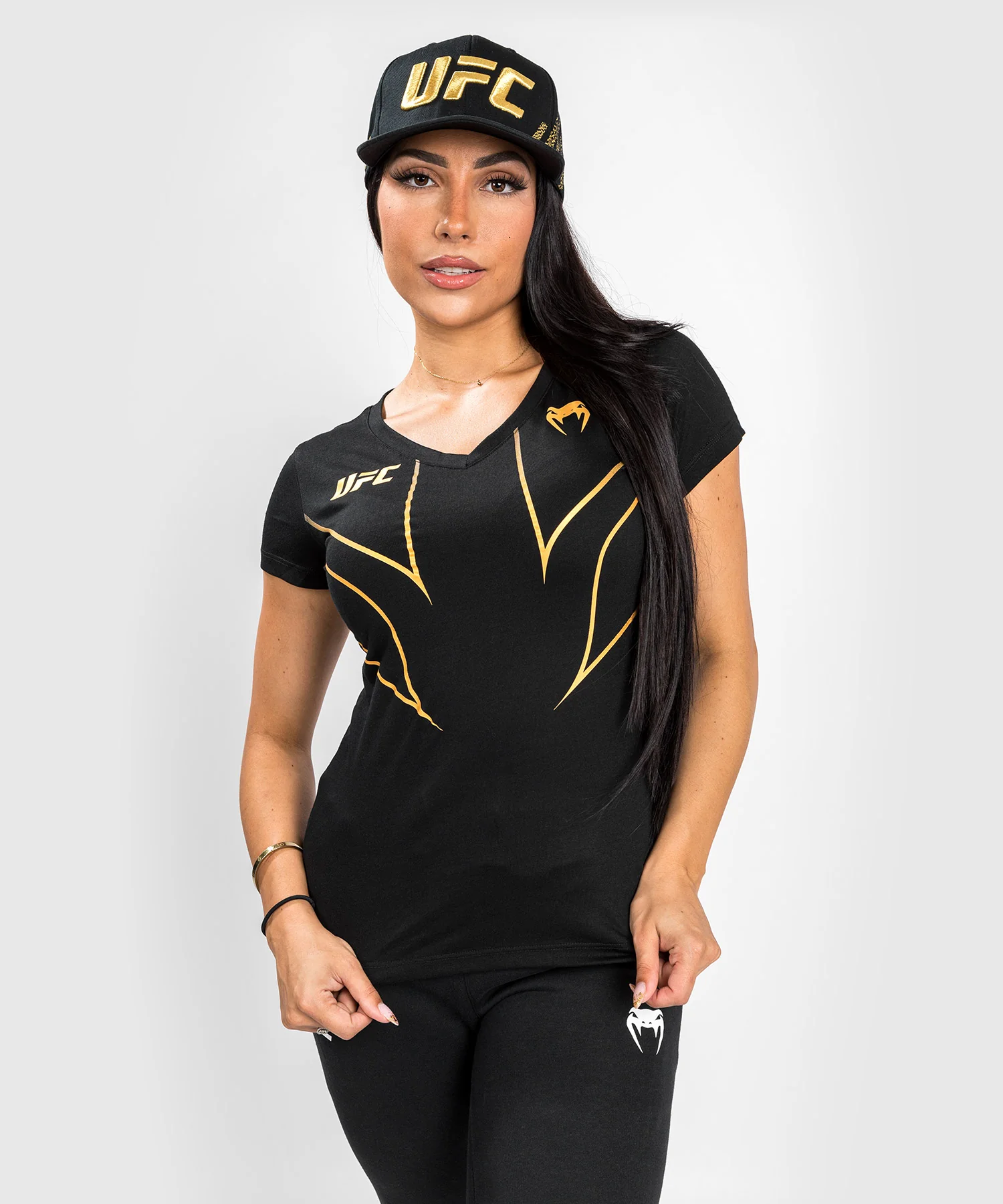 T-shirt Femme UFC Venum Fight Night 2.0 Replica - Champion